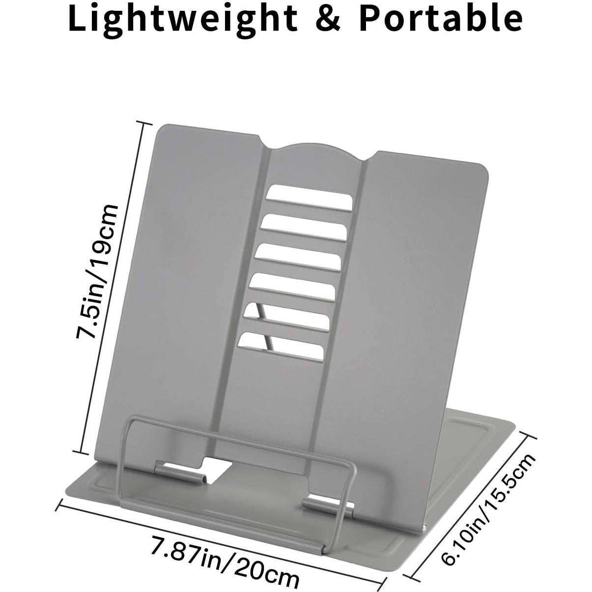 Soporte de Libro Blizzow Ajustable Plegable Metal Gris