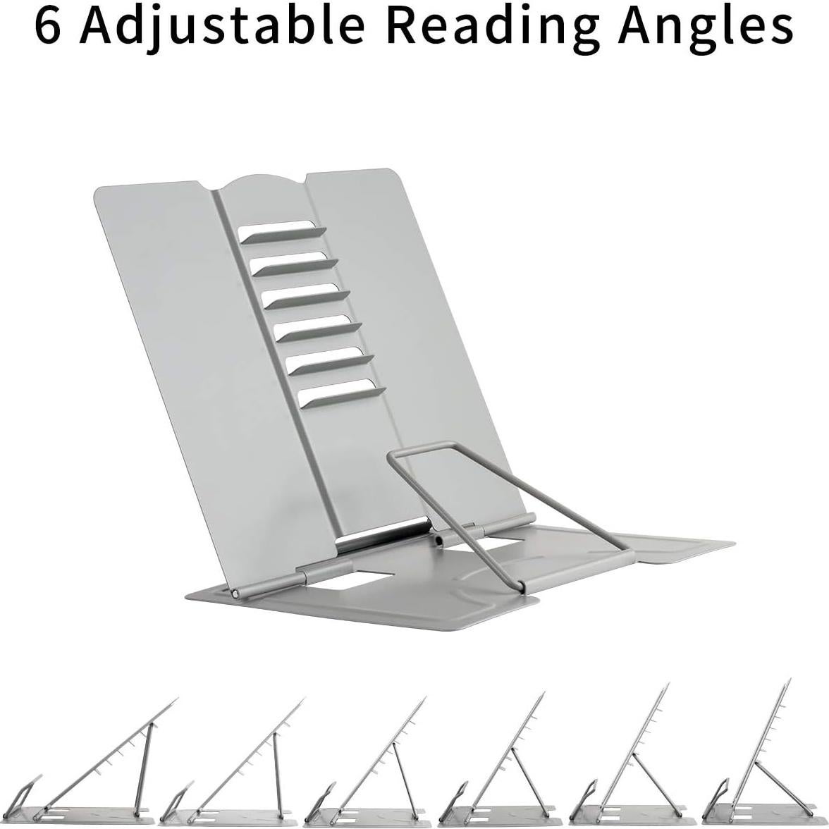 Soporte de Libro Blizzow Ajustable Plegable Metal Gris