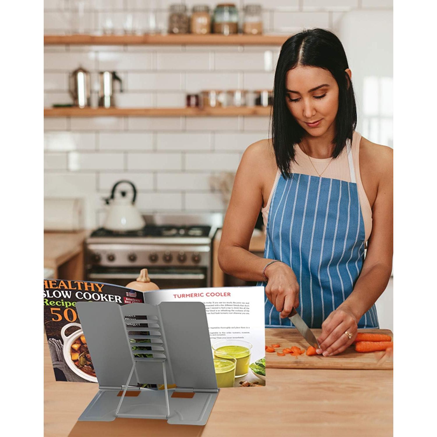 Soporte de Libro Blizzow Ajustable Plegable Metal Gris