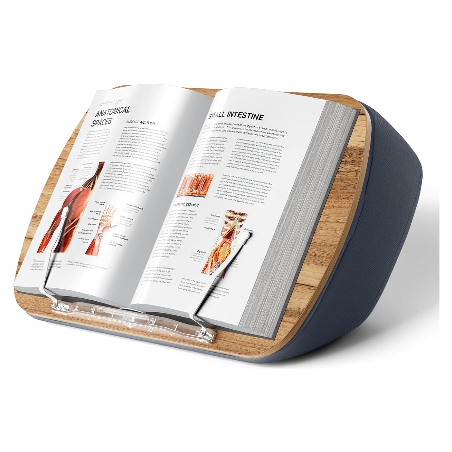 Soporte de Libro Ergonov Almohada de Lectura Gris 42.9x27.4 cm