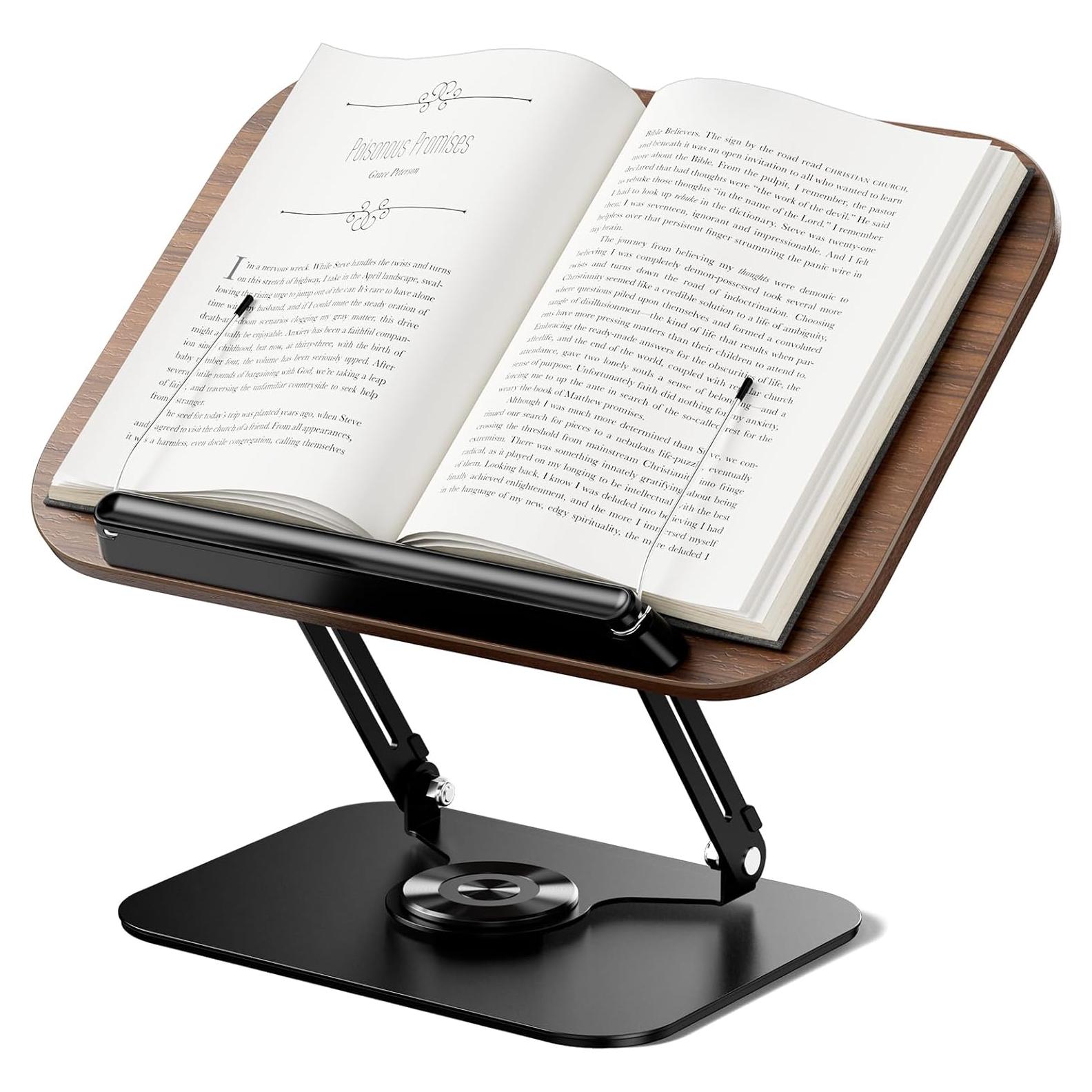 Soporte de Libro Ajustable Gliship 360° Plegable para Recetarios