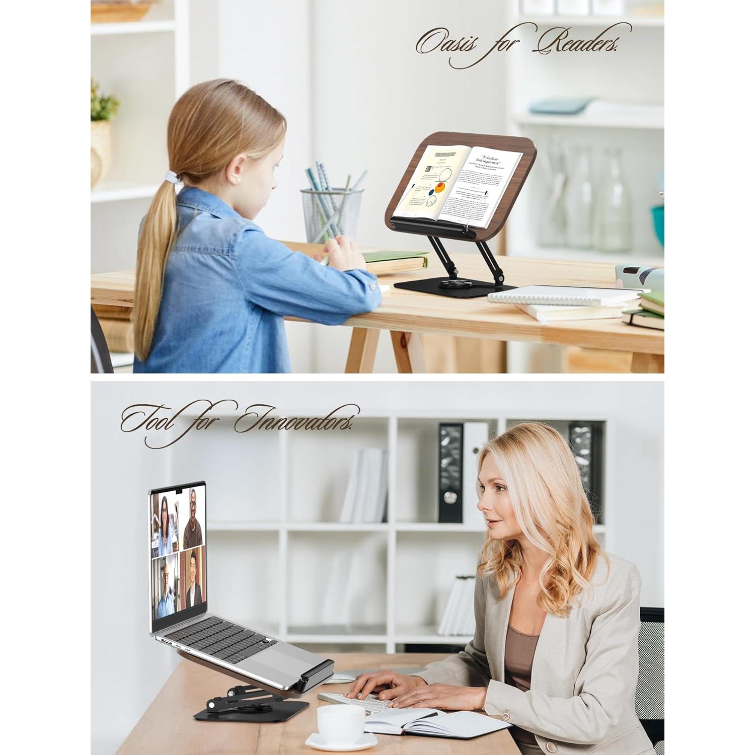 Soporte de Libro Ajustable Gliship 360° Plegable para Recetarios