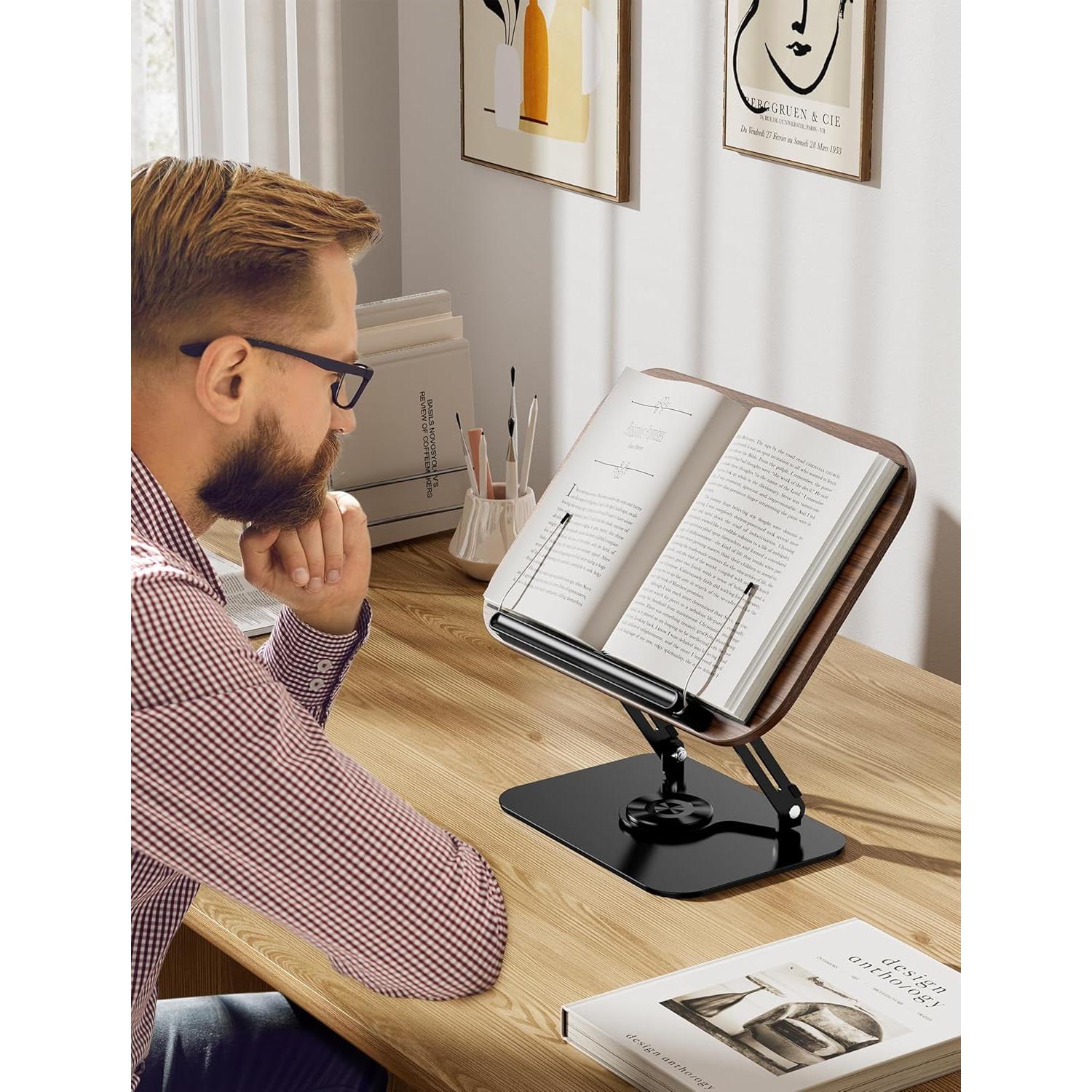 Soporte de Libro Ajustable Gliship 360° Plegable para Recetarios