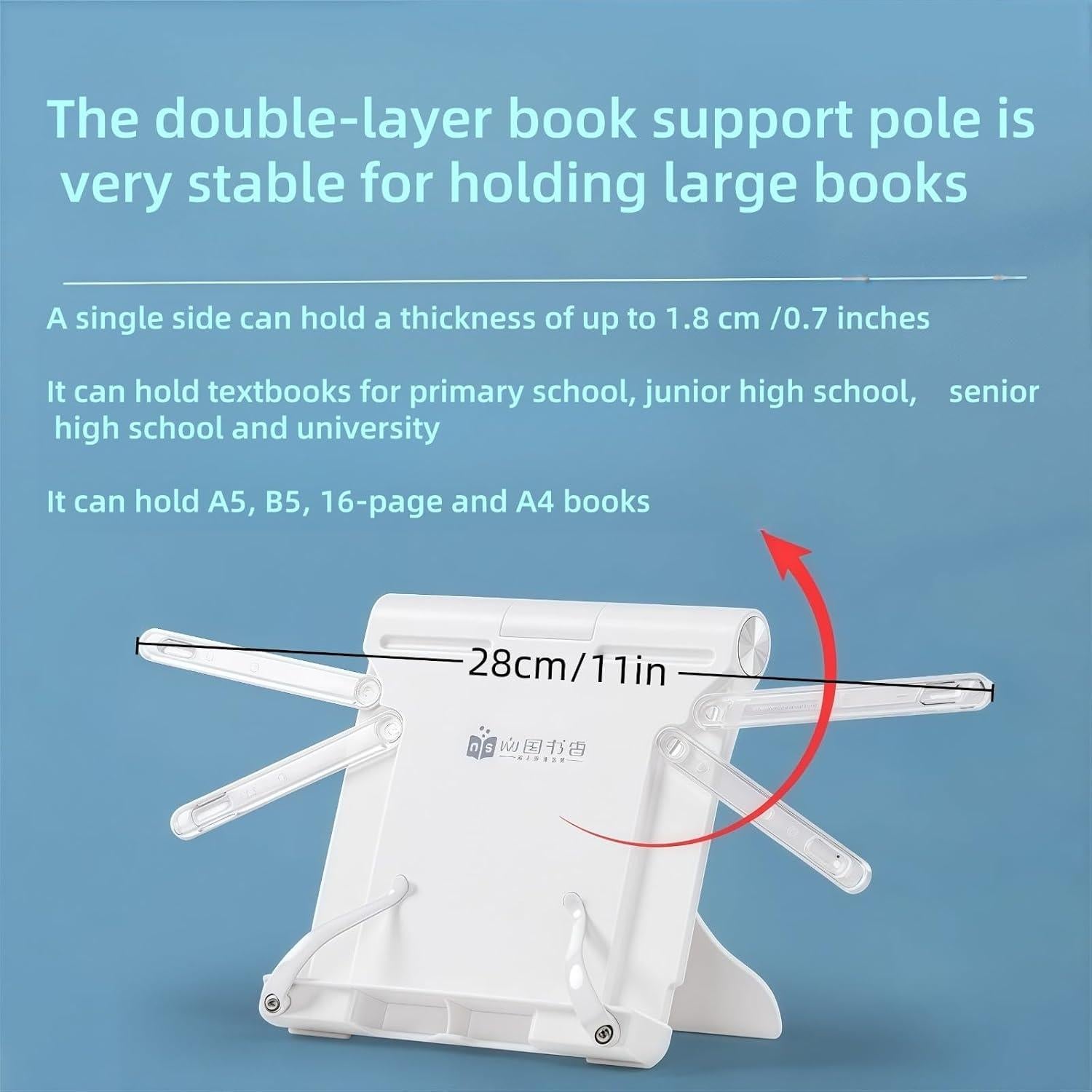 Soporte de Libros Portátil Huacuesy Ajustable para Lectura