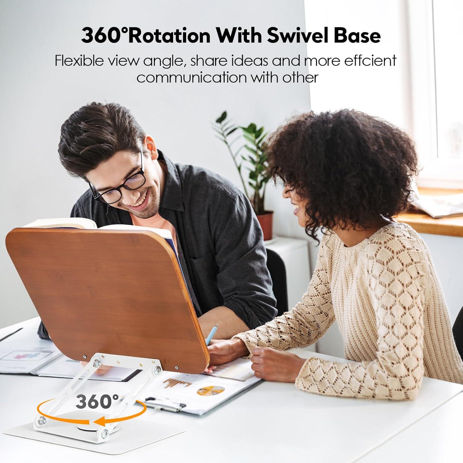 Soporte de Libro Ajustable FLINKYE BS-1-360 Plegable