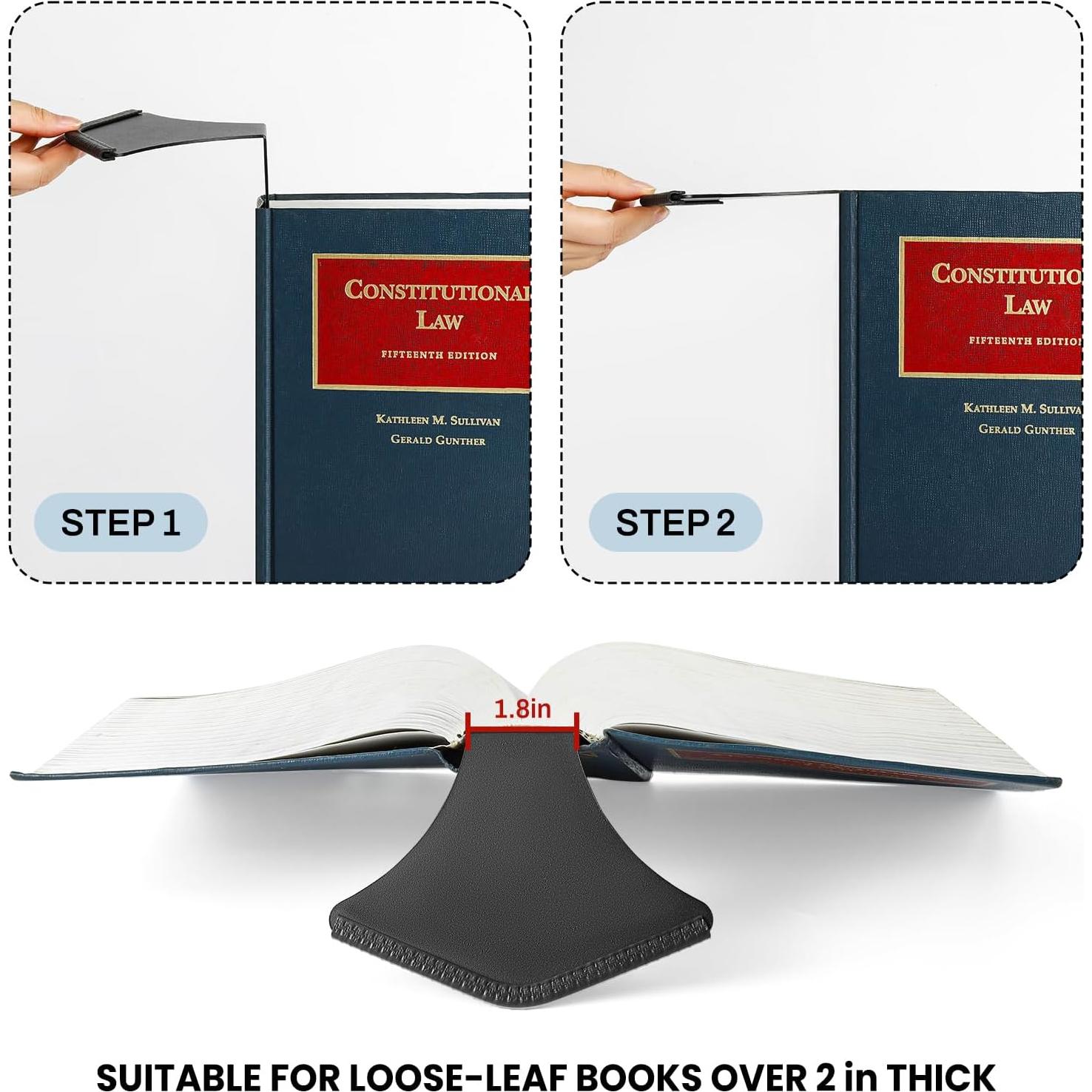 Soporte de Libros LUOLAO de Hierro Negro para Textos Gruesos