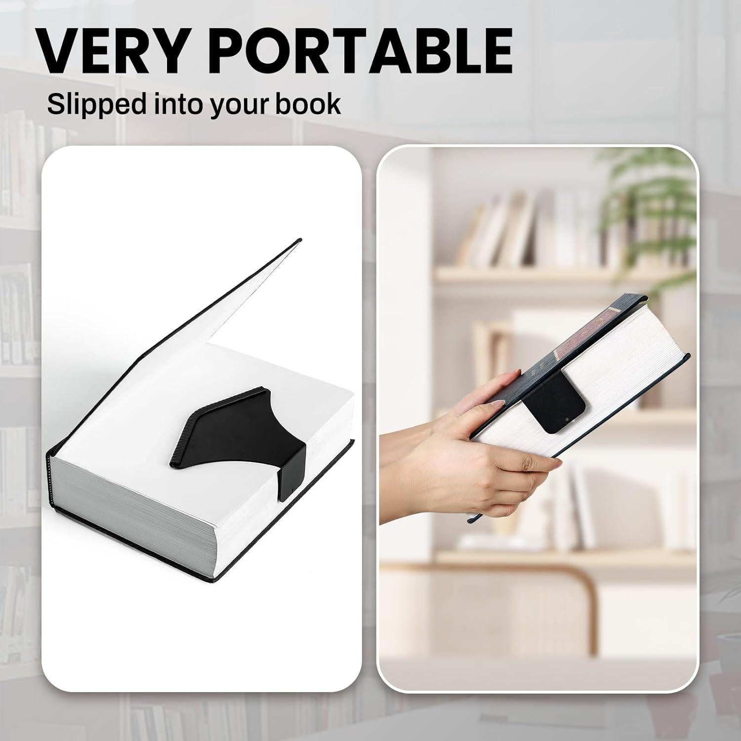 Soporte de Libros LUOLAO de Hierro Negro para Textos Gruesos