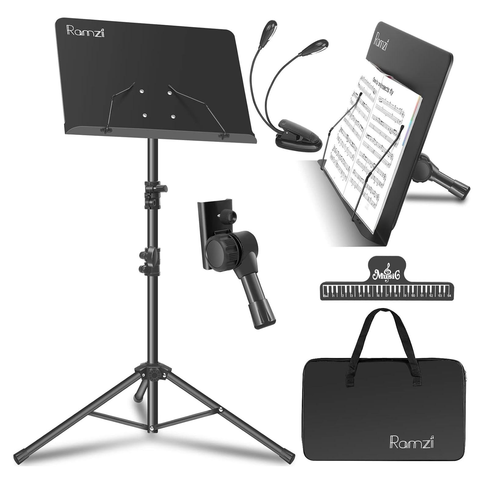 Soporte de Música Ramzi 5 en 1 Ajustable con Luz y Bolsa
