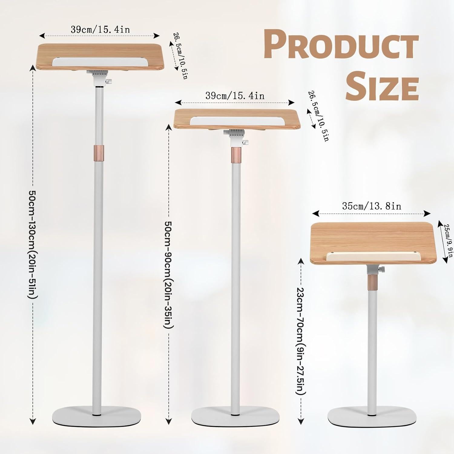 Soporte de Lectura de Pie HDCHQXQ Ajustable 25.4-71.1 cm