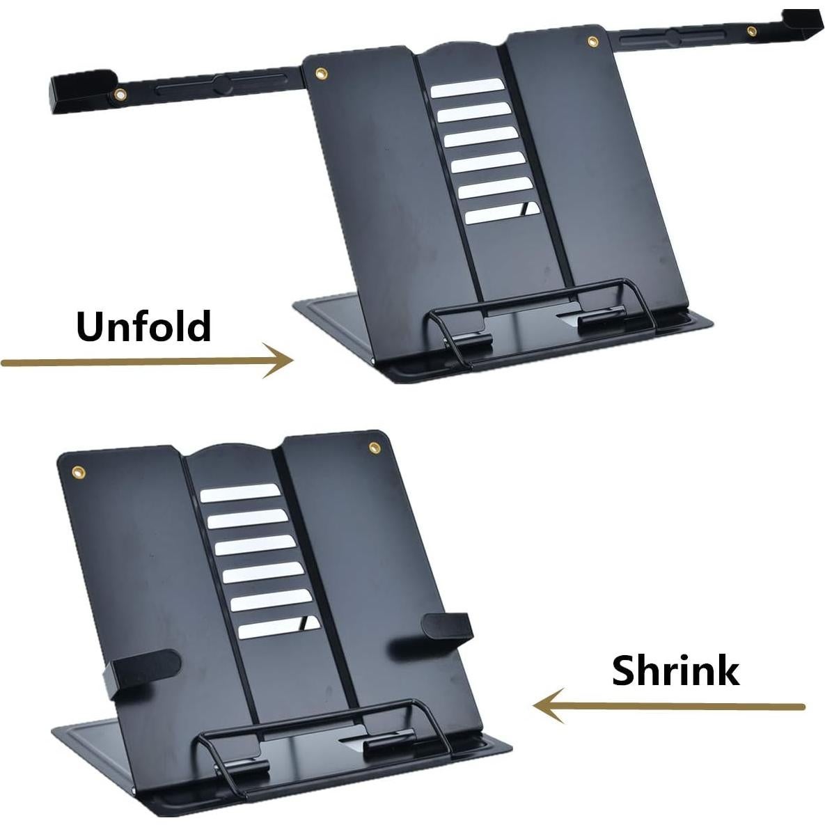 Soporte de Libro Citmage Ajustable de Metal Negro 21.1x21.8cm