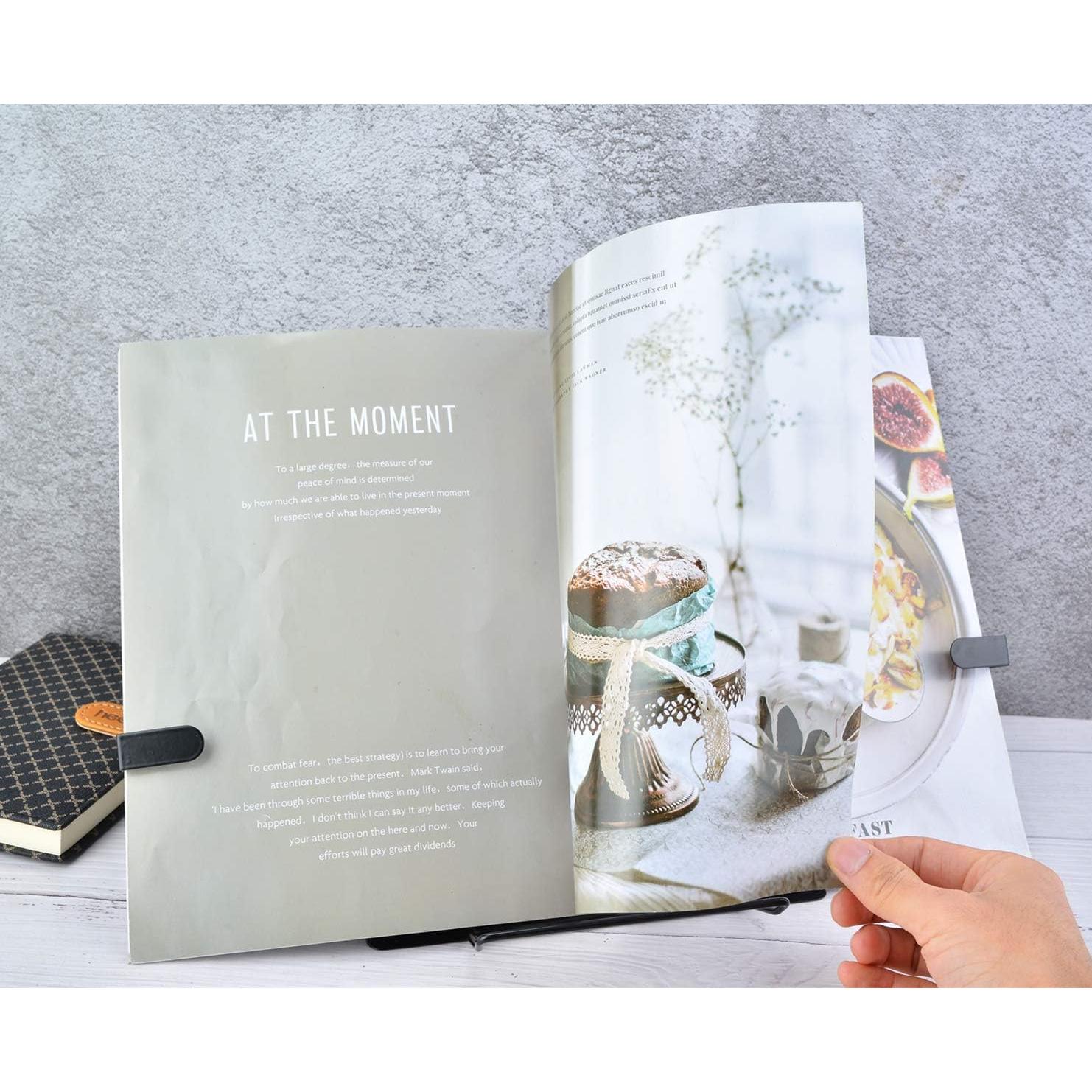 Soporte de Libro Citmage Ajustable de Metal Negro 21.1x21.8cm