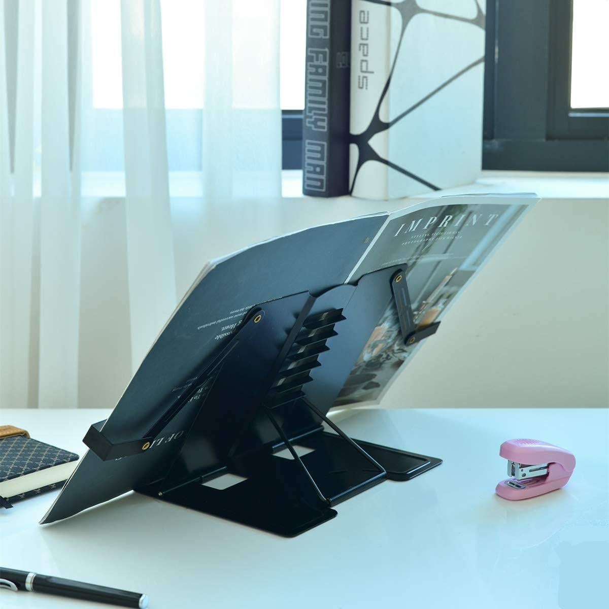 Soporte de Libro Citmage Ajustable de Metal Negro 21.1x21.8cm