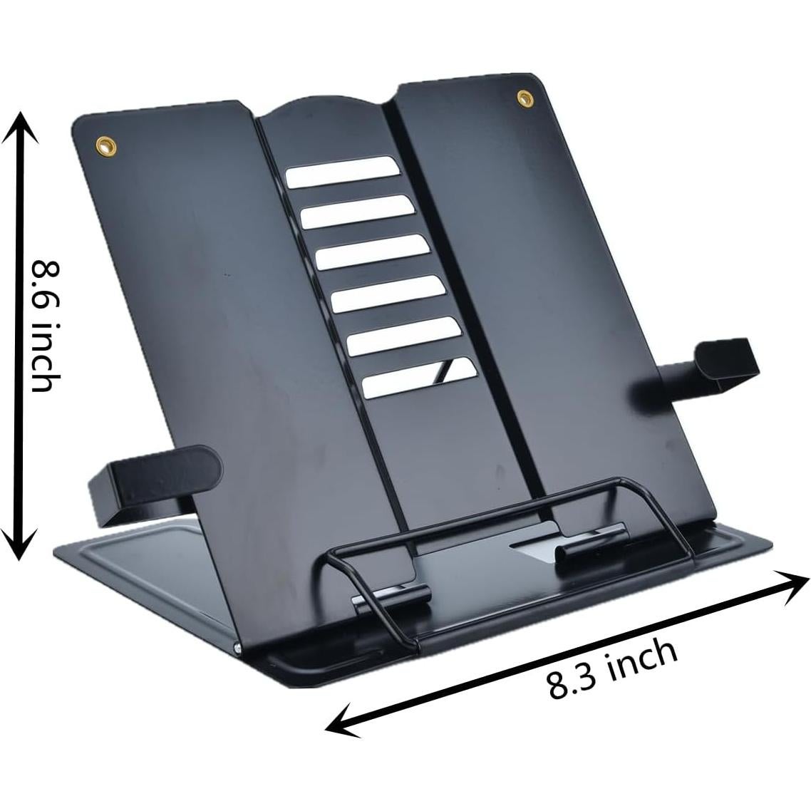 Soporte de Libro Citmage Ajustable de Metal Negro 21.1x21.8cm