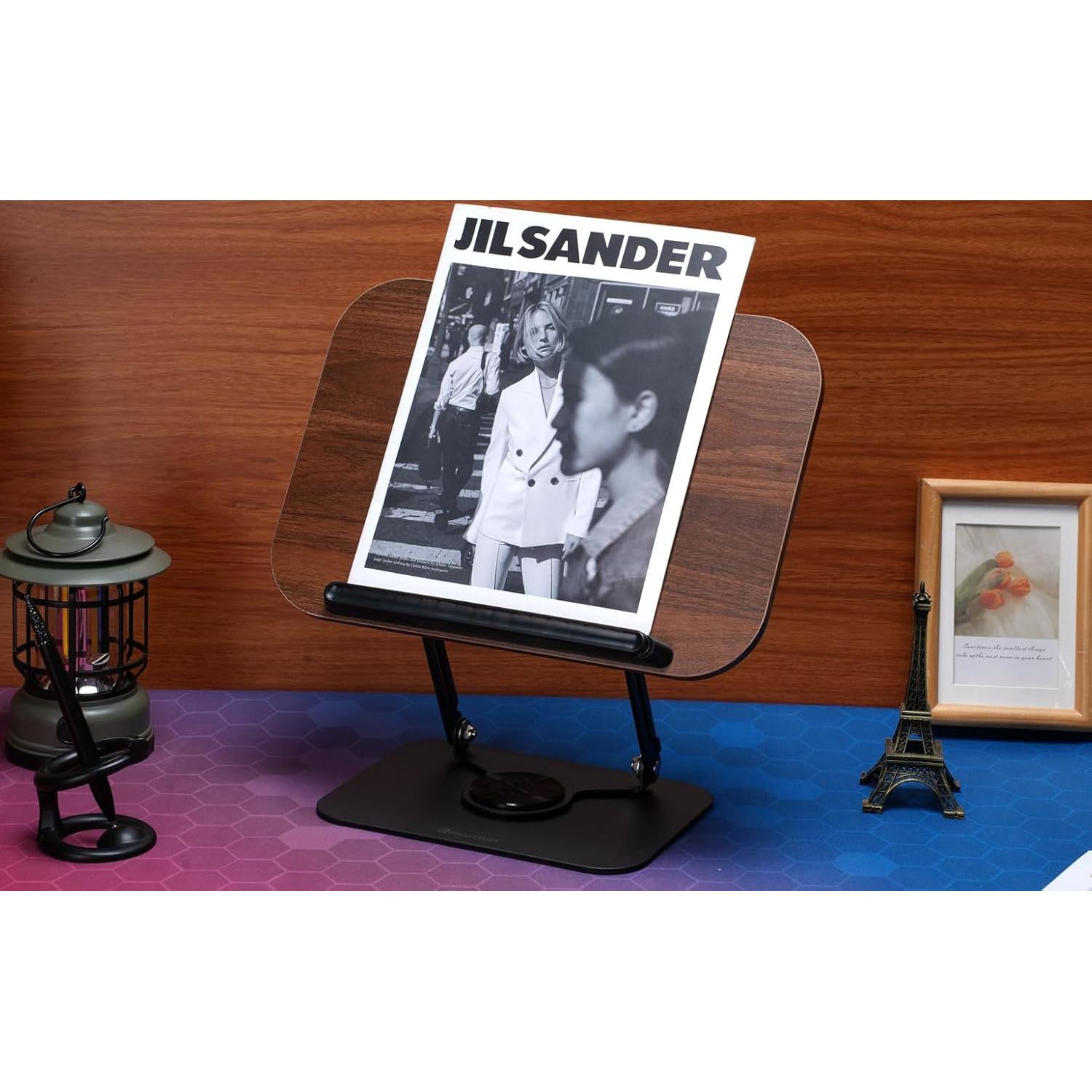 Soporte de Libros Plegable BEAUTRIP Ajustable 34cm Madera Oscura