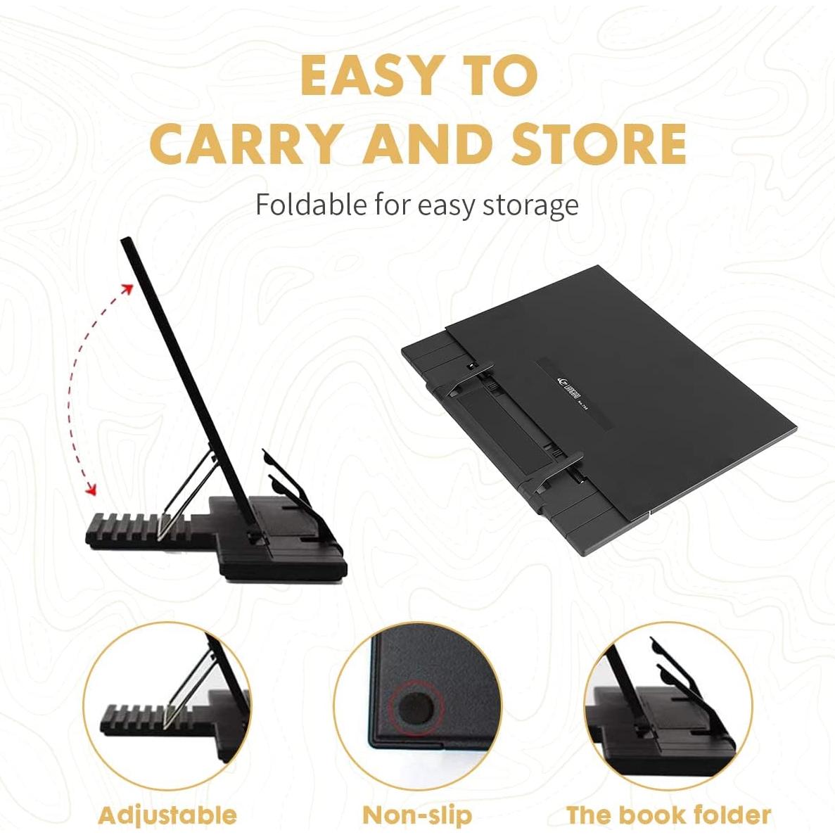 Soporte de Documentos Barelove Plegable Metal 7 Posiciones Negro