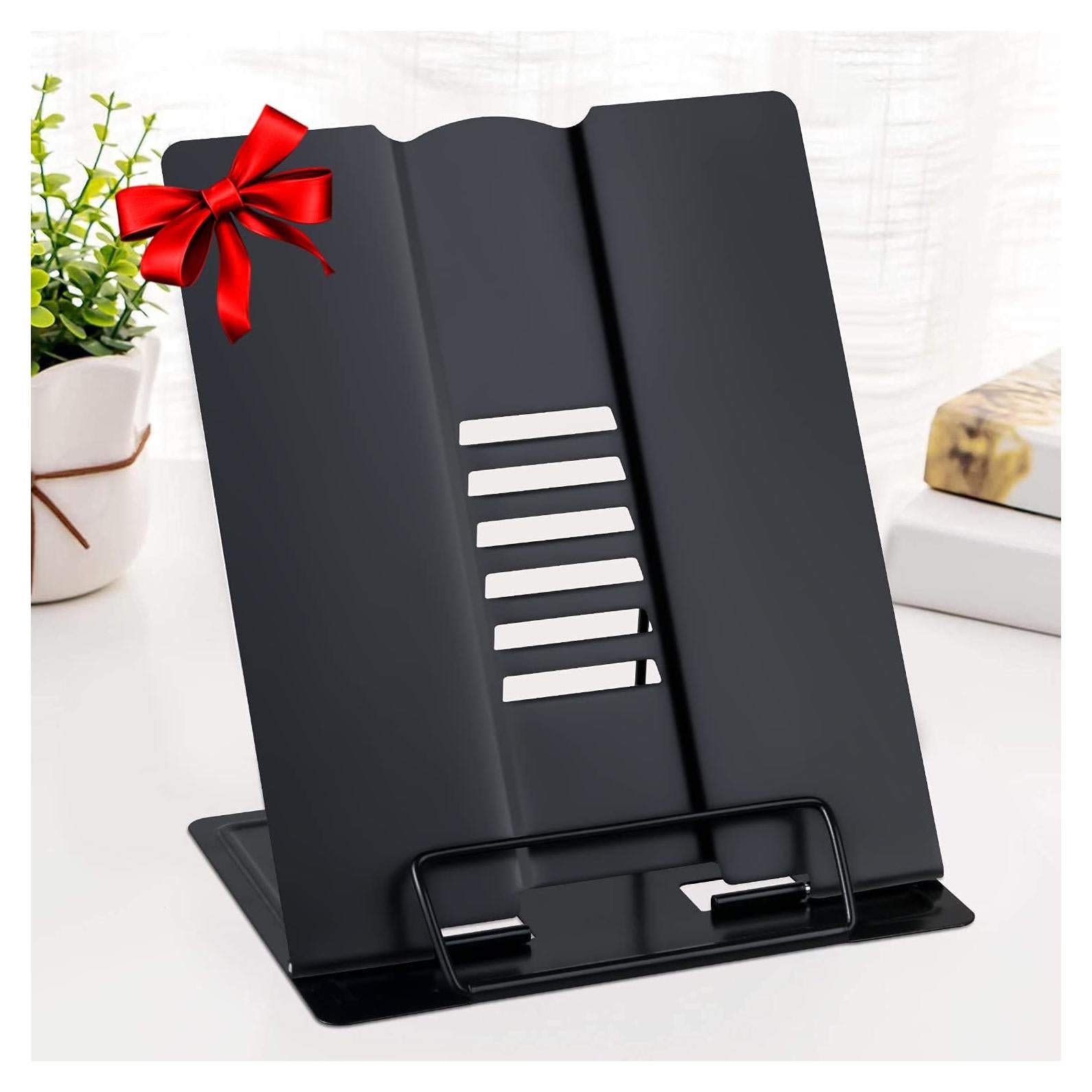 Soporte de Libro Ajustable MSDADA Negro Plegable 25.7x20.8cm