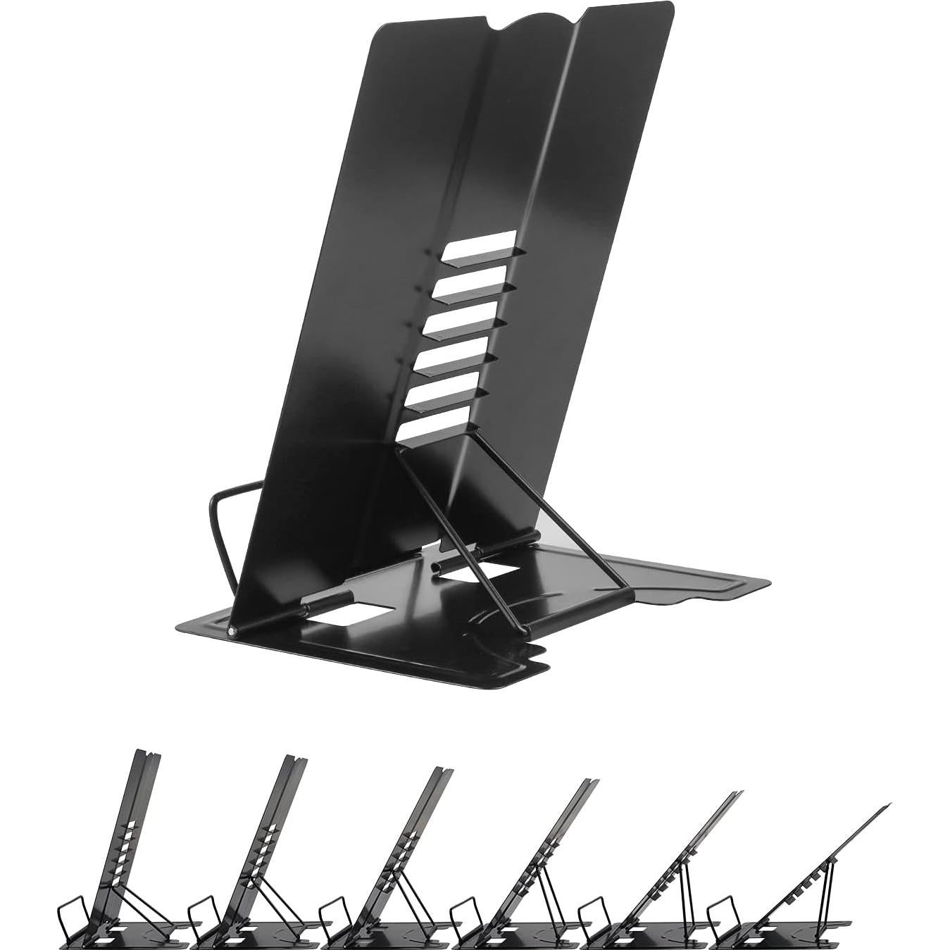 Soporte de Libro Ajustable MSDADA Negro Plegable 25.7x20.8cm