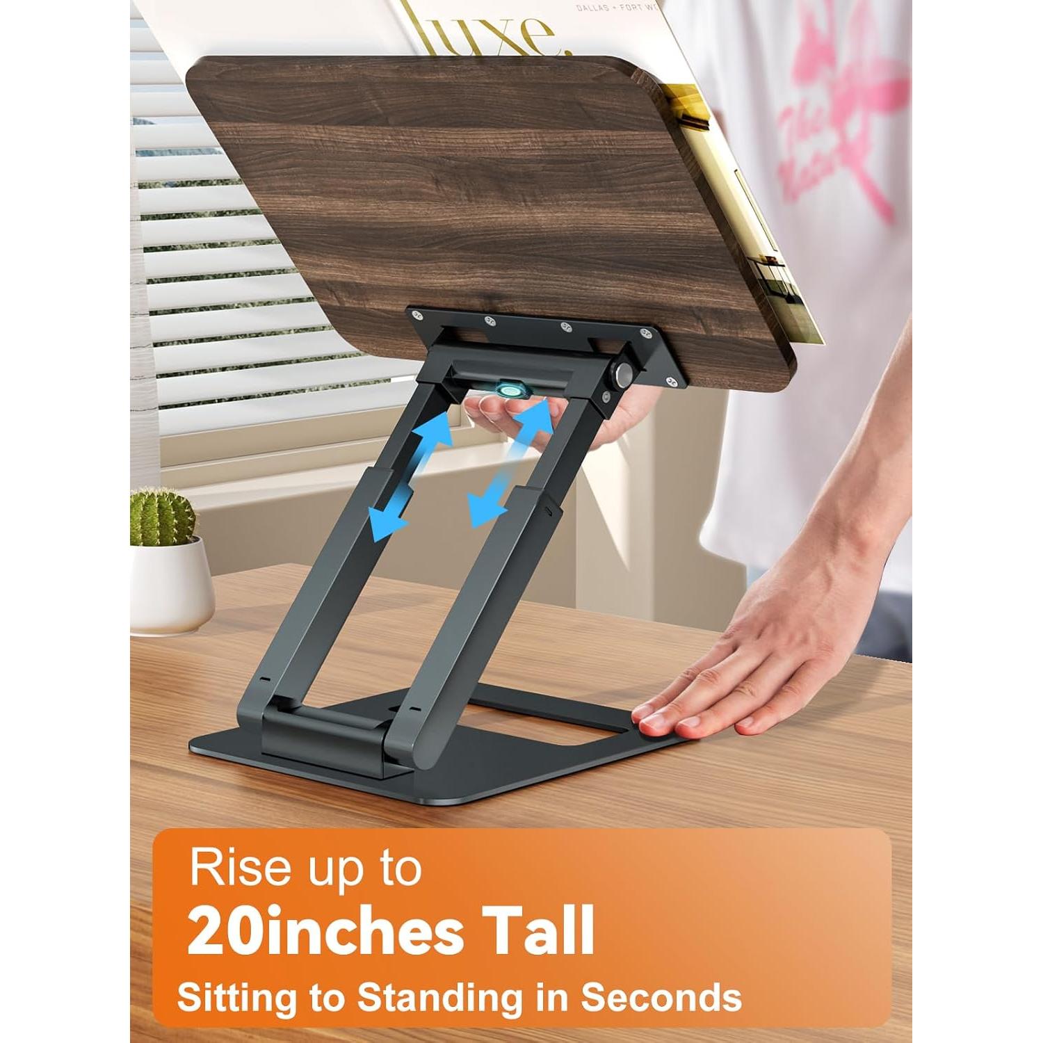 Soporte de Libro Tounee Telescópico Ajustable Ergonómico Gris