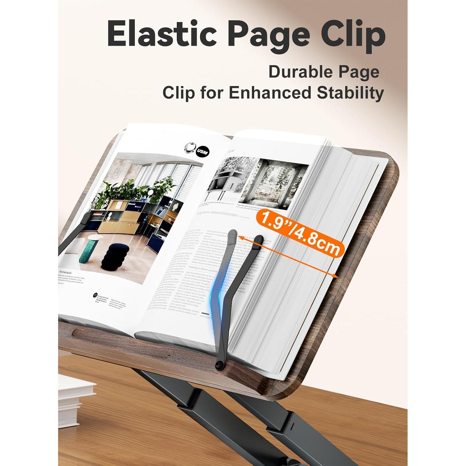 Soporte de Libro Tounee Telescópico Ajustable Ergonómico Gris