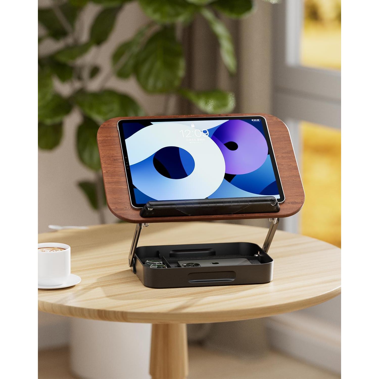 Soporte de Libro Ajustable SupeDesk - Madera Oscura 40.6x33cm