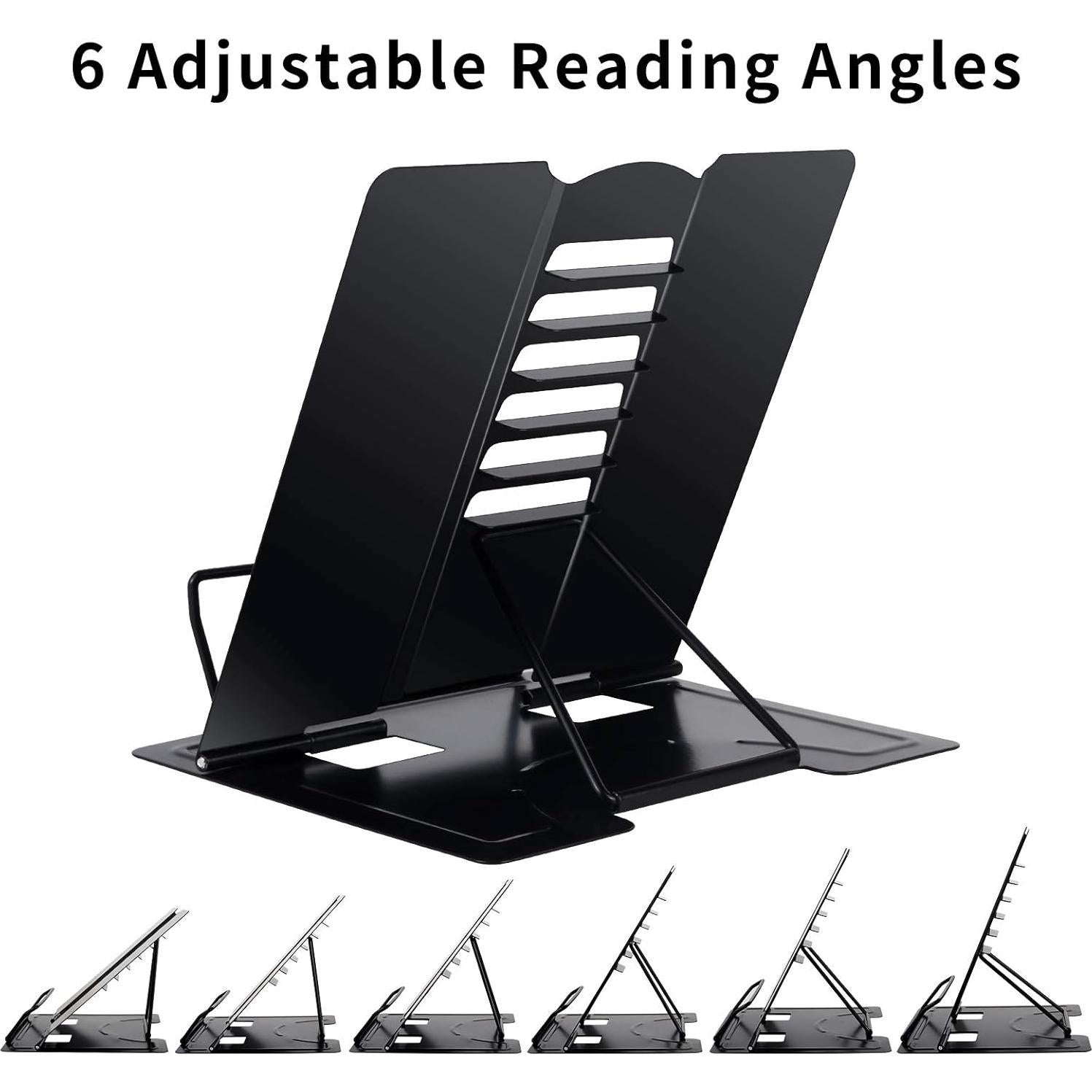 Soporte de Libro Blizzow Ajustable Plegable Metal Negro