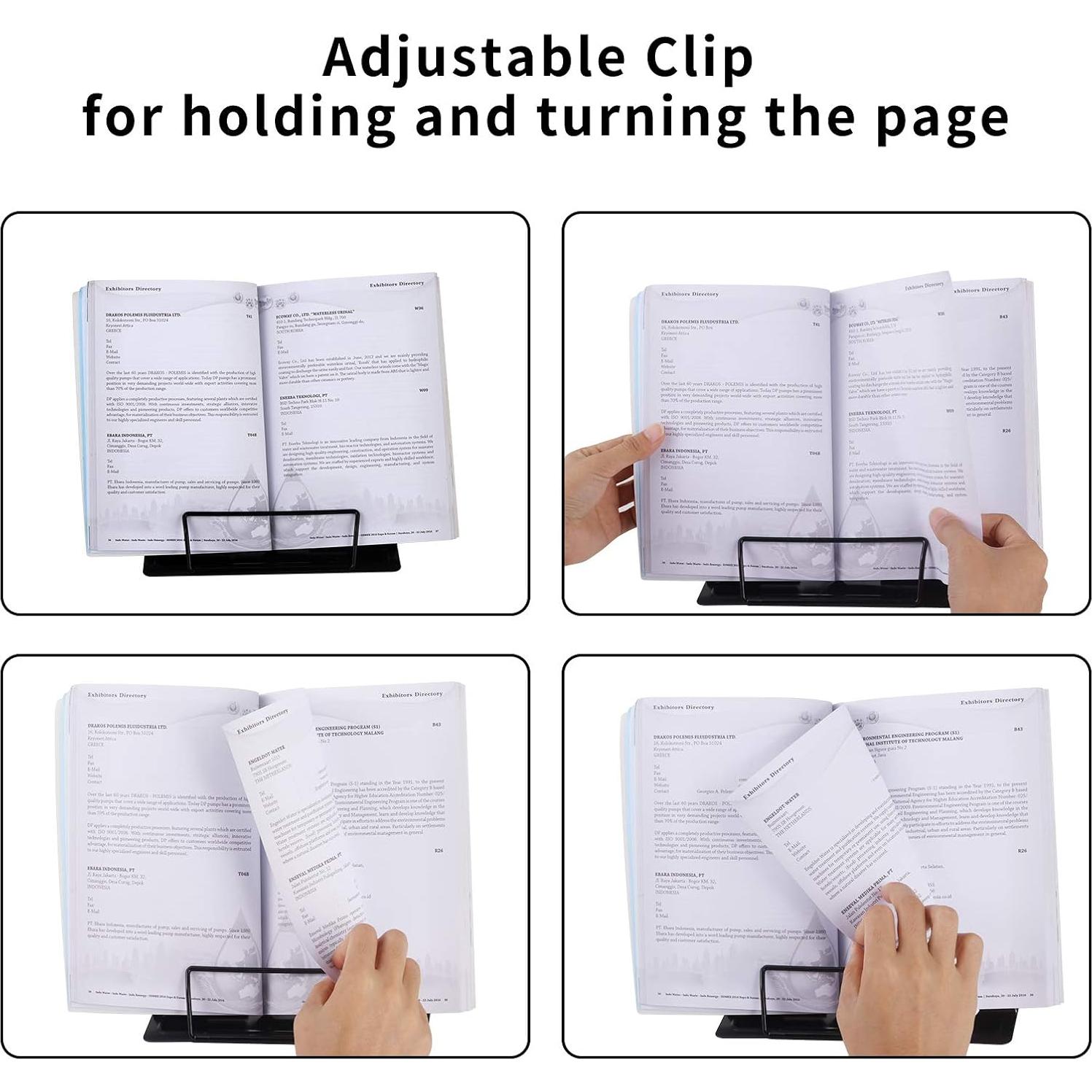 Soporte de Libro Blizzow Ajustable Plegable Metal Negro