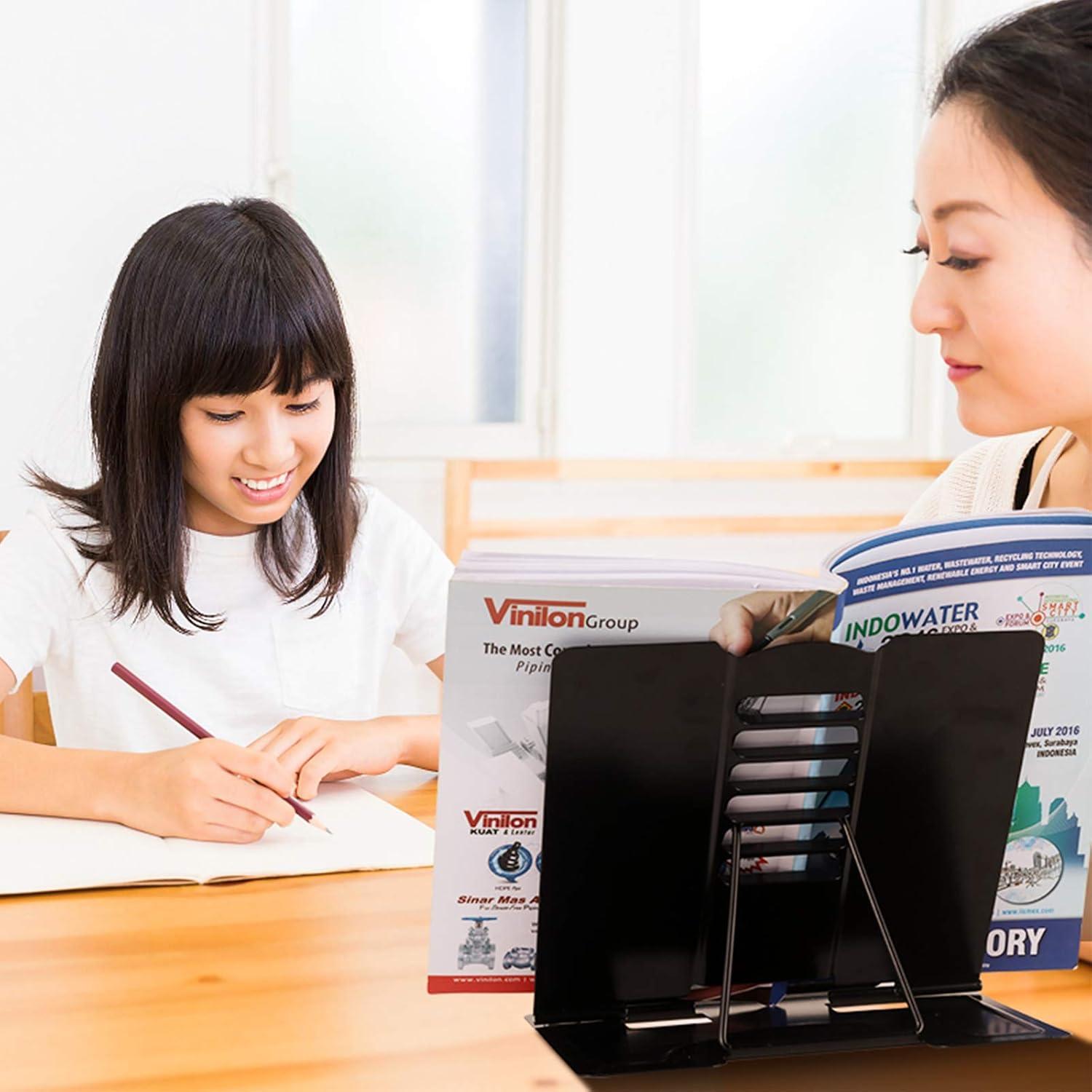 Soporte de Libro Blizzow Ajustable Plegable Metal Negro