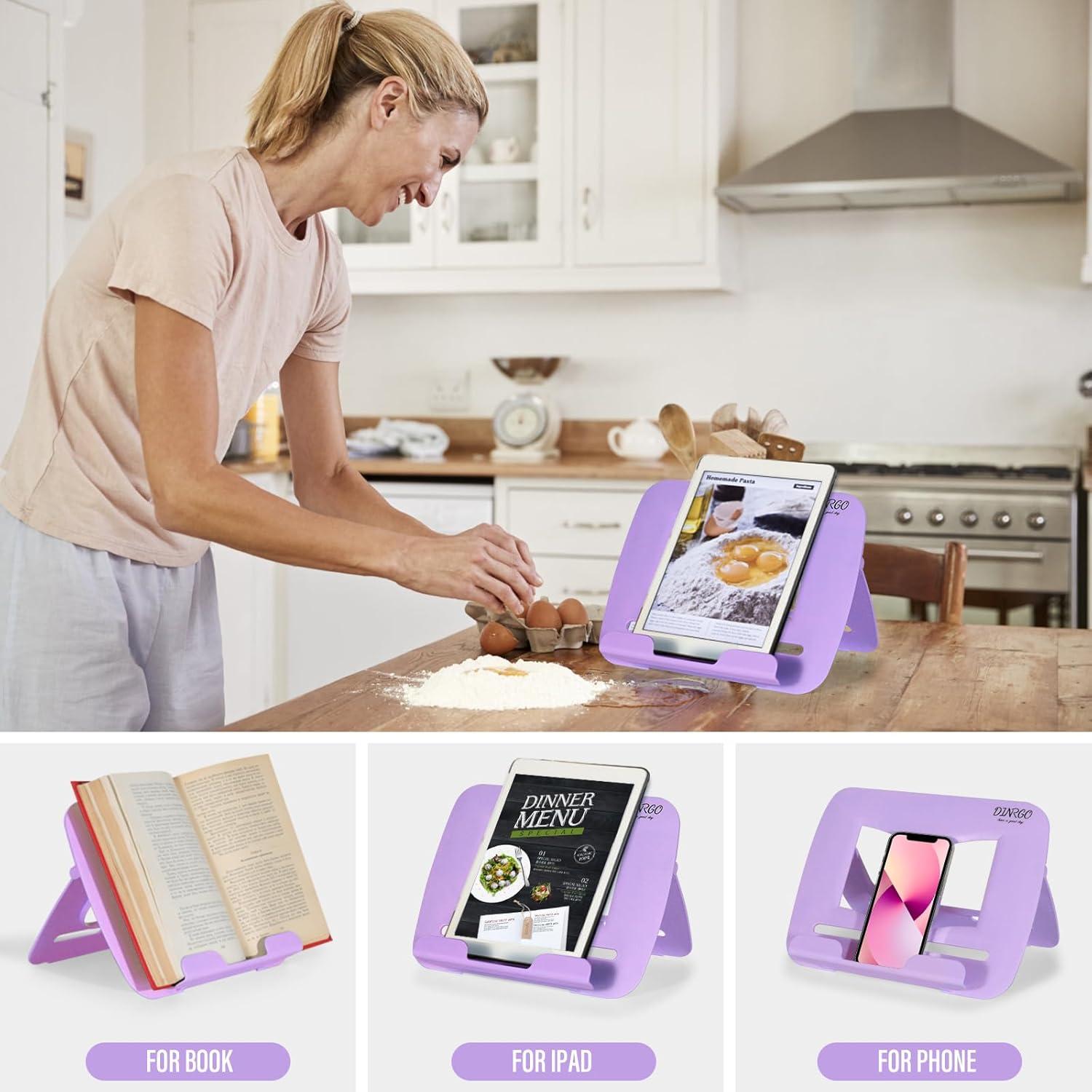 Soporte de Libro Ajustable Dinrgo Púrpura 30x21 cm