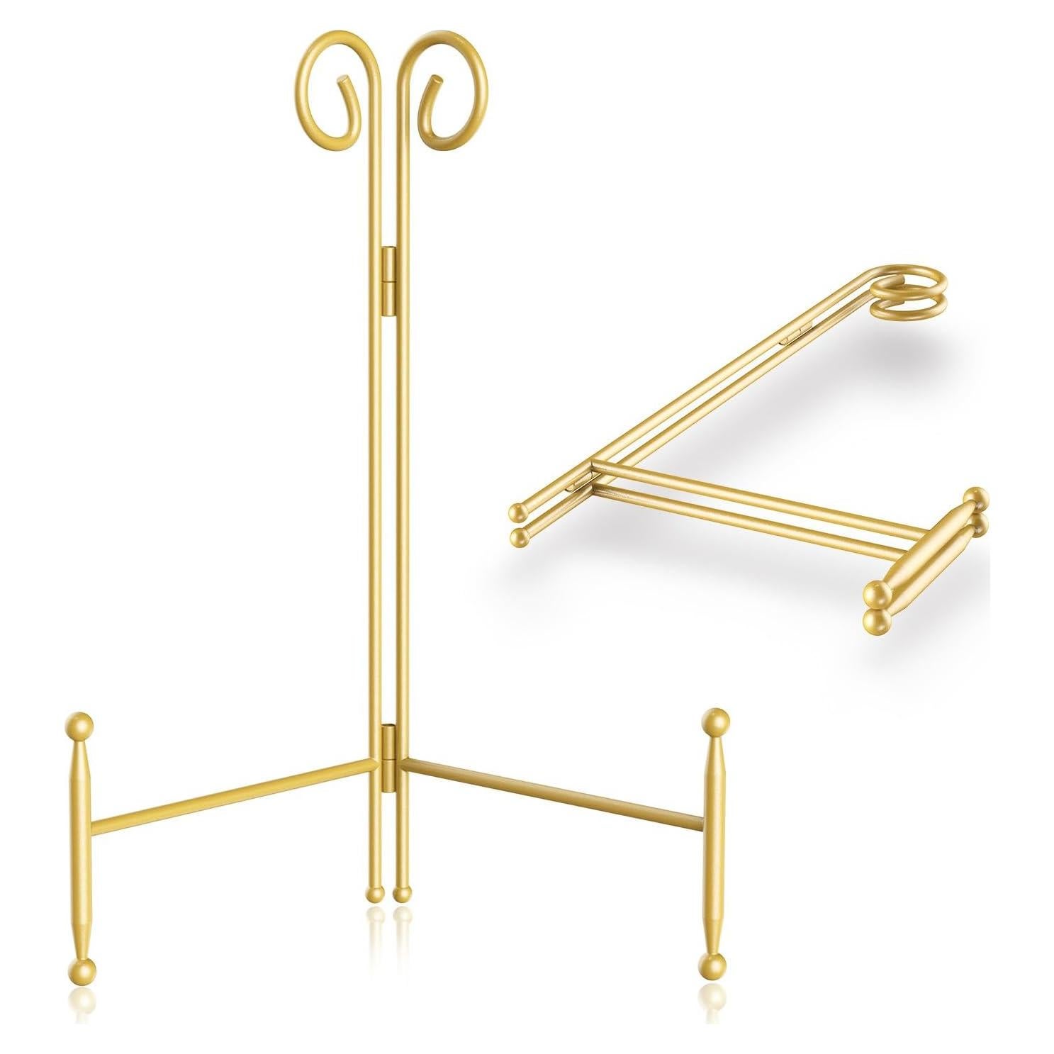 Soporte de Exhibición SVENJBB Dorado 25 cm Plegable 2 Paquete