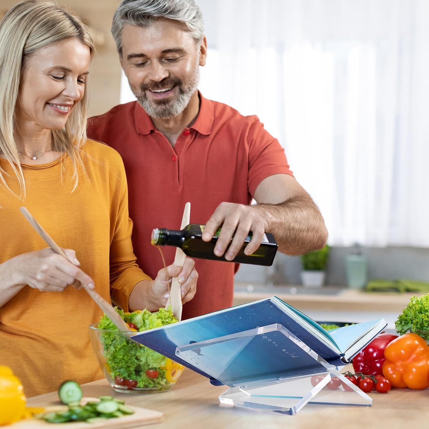 Soporte de Libro Acrílico UikJOY Transparente Mediano 22cm x 16cm