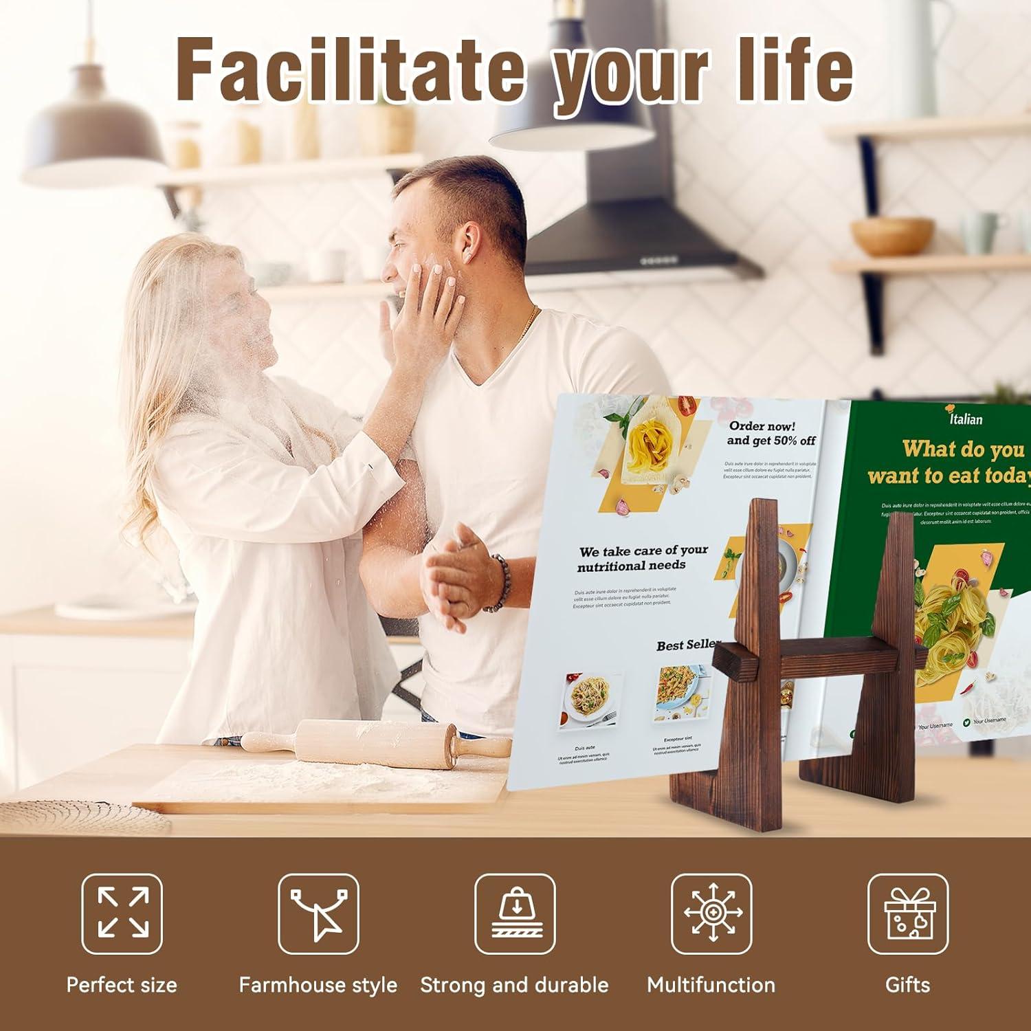 Soporte para Recetarios DEBETOOL de Madera 22.6 cm Marrón