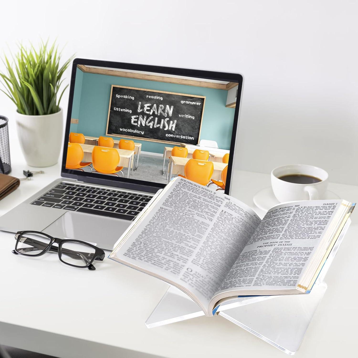 Soporte de Libro Acrílico Peohud 30.5x17.8x14.5 cm