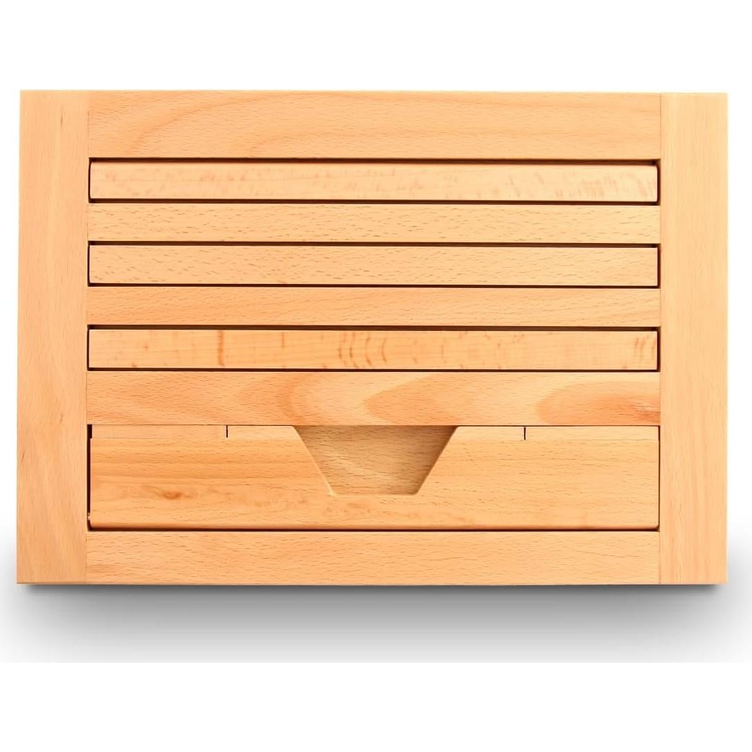 Premium Beechwood Wooden Table Easel and Cookbook Recipe Bookstand - Portable and Foldable Tabletop Art Easel with Flip-Up Page Holders, Adjustable Angle for Cookbooks, Textbooks, Bible, Books, Canvas