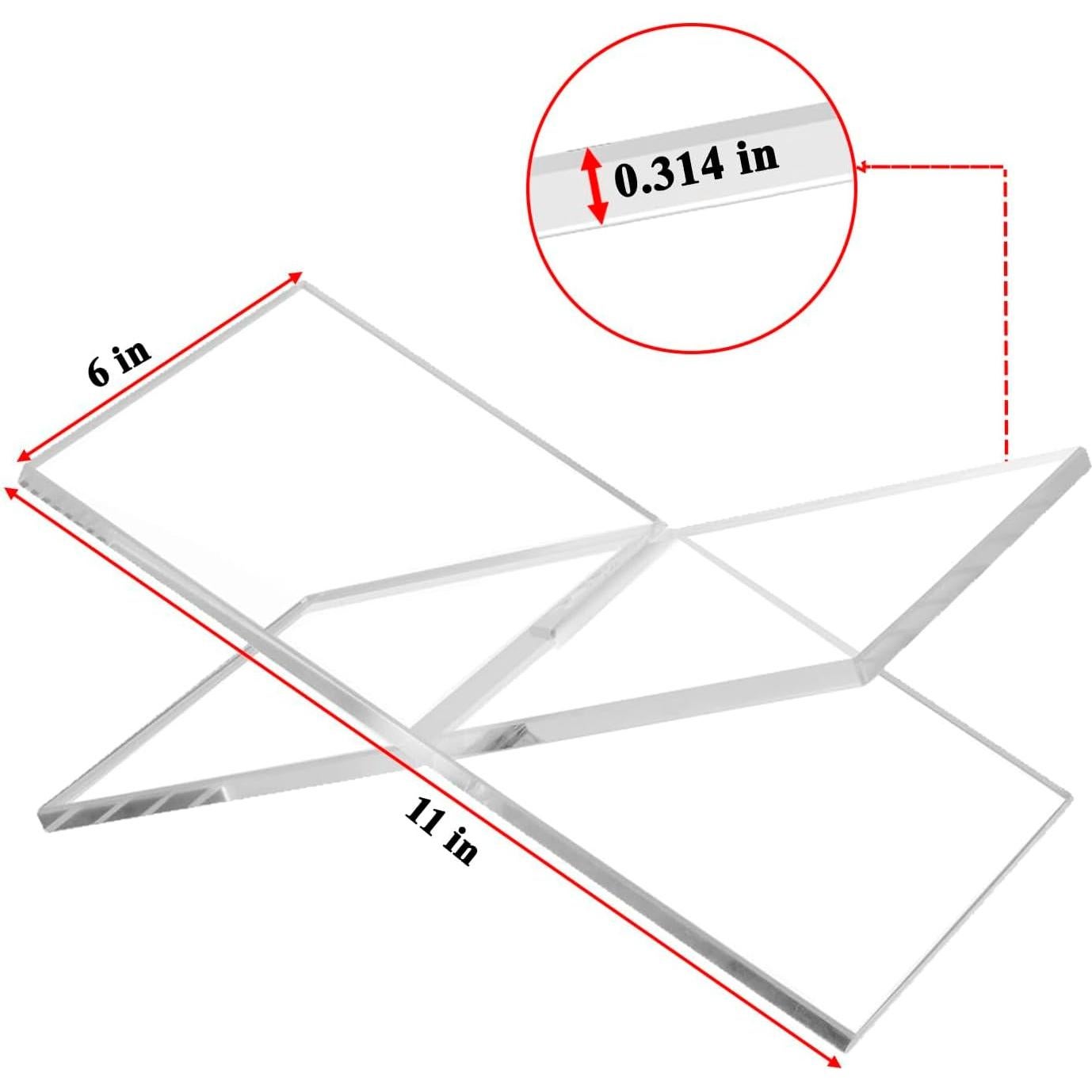 Soporte de Libro Acrílico Amlits Grande para Cocina y Lectura