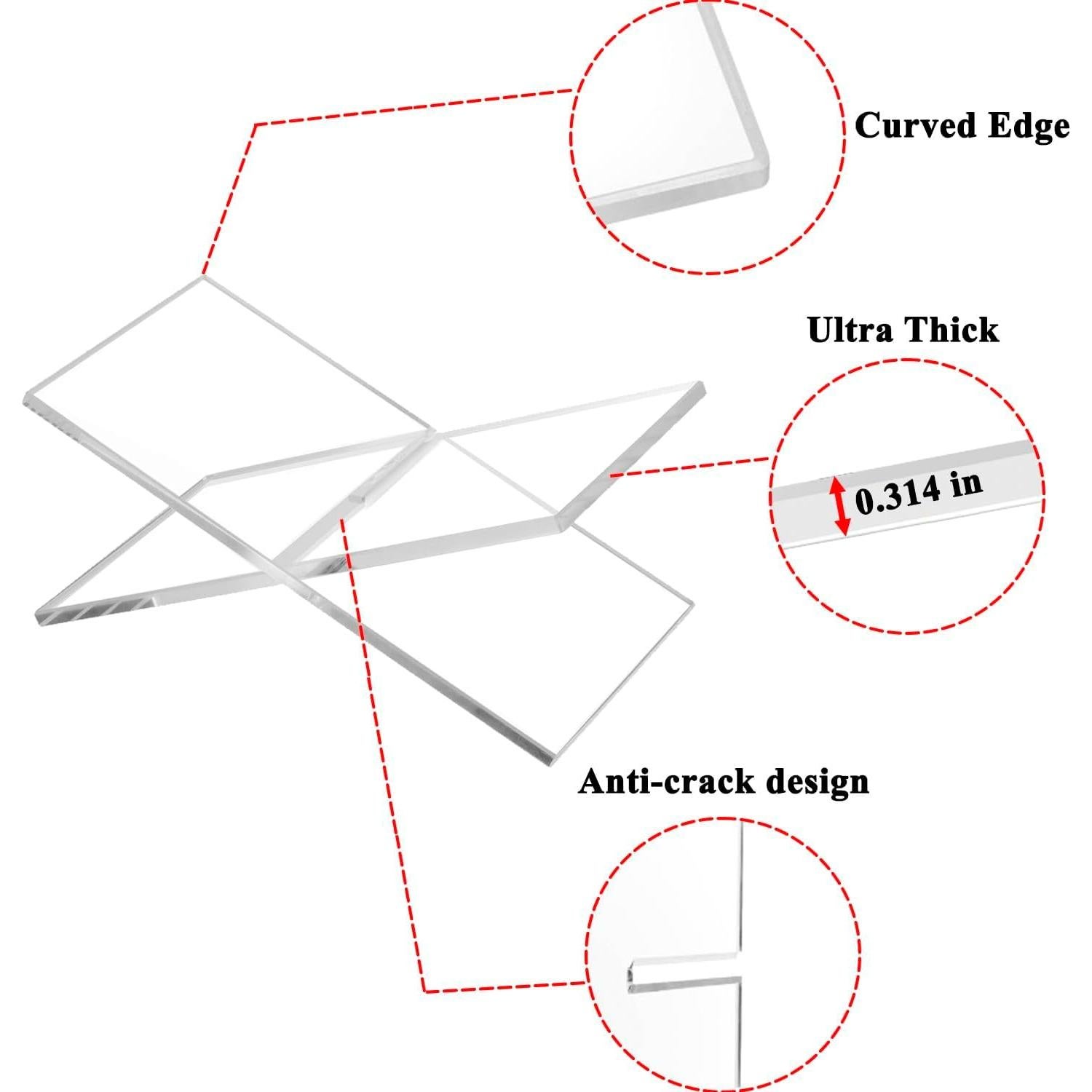 Soporte de Libro Acrílico Amlits Grande para Cocina y Lectura