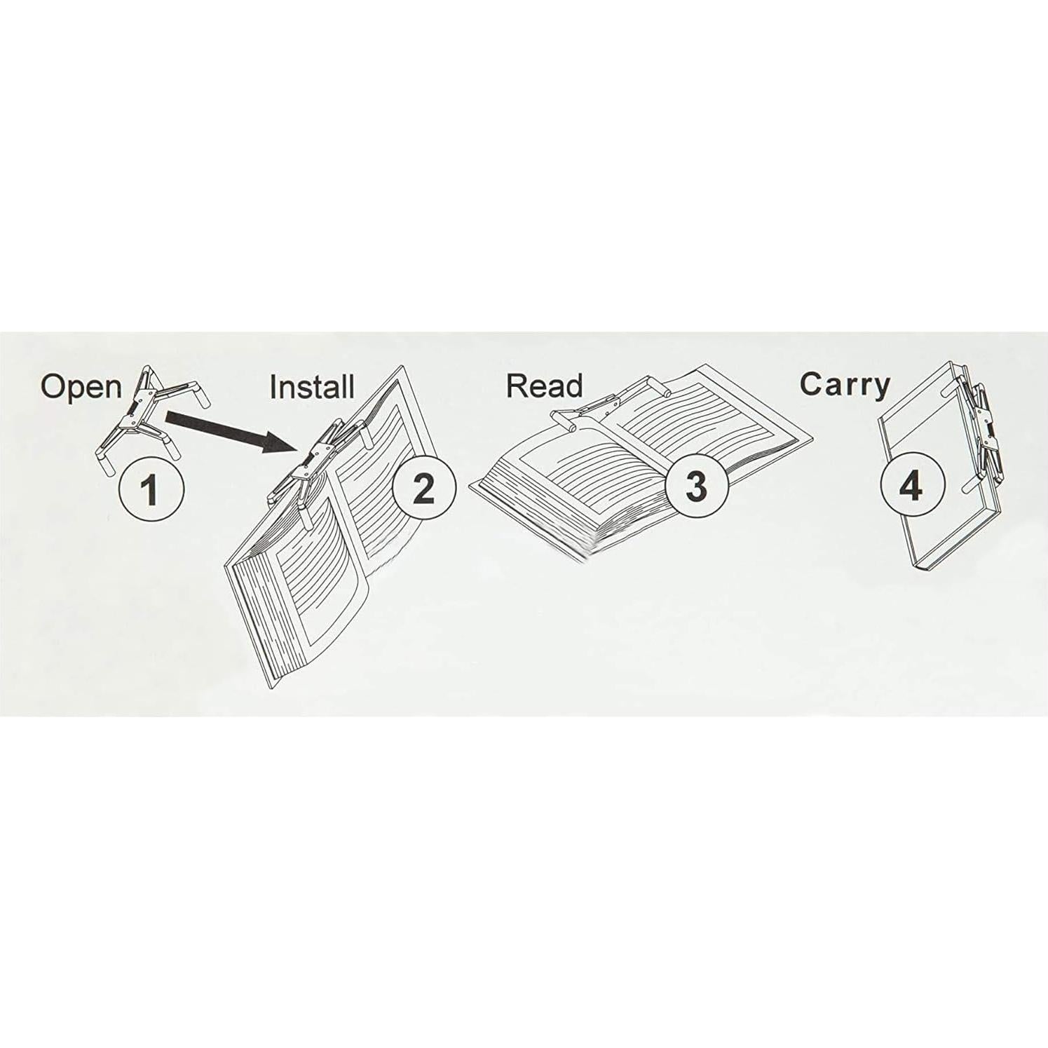 Soporte de Libro Portátil FlipKlip Azul - Paquete de 3 Unidades