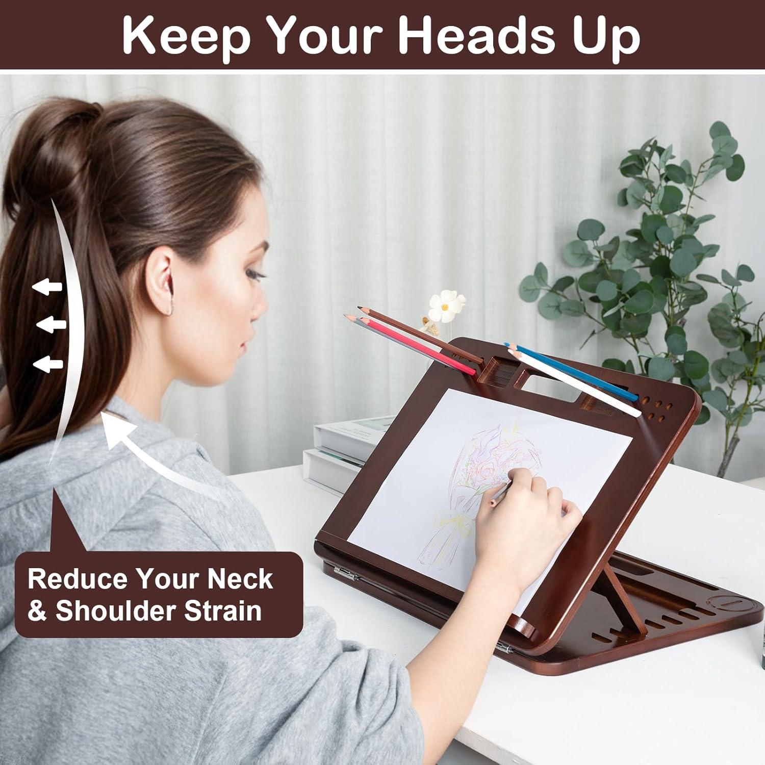 Caballete de Bambú StrongTek Ajustable 16x12" Portátil