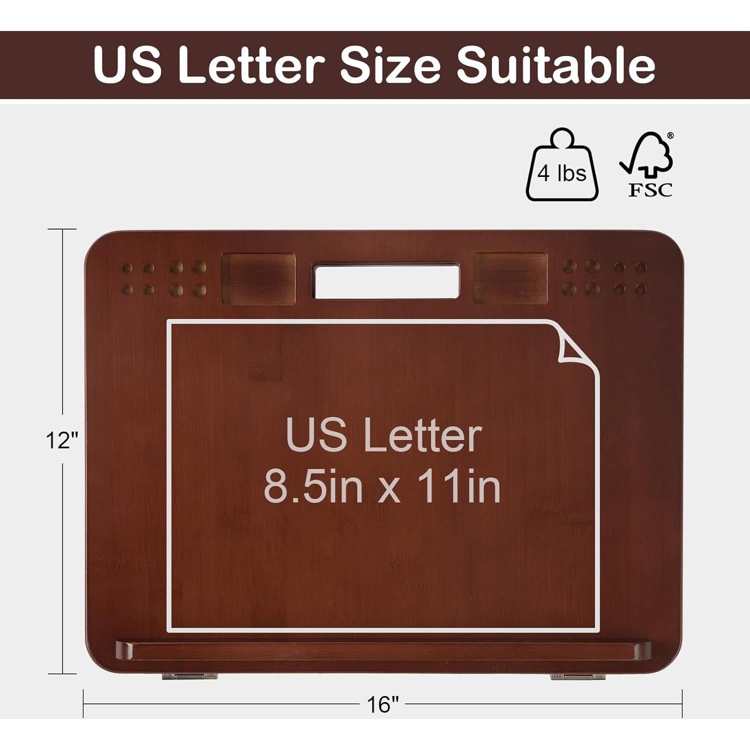 Caballete de Bambú StrongTek Ajustable 16x12" Portátil