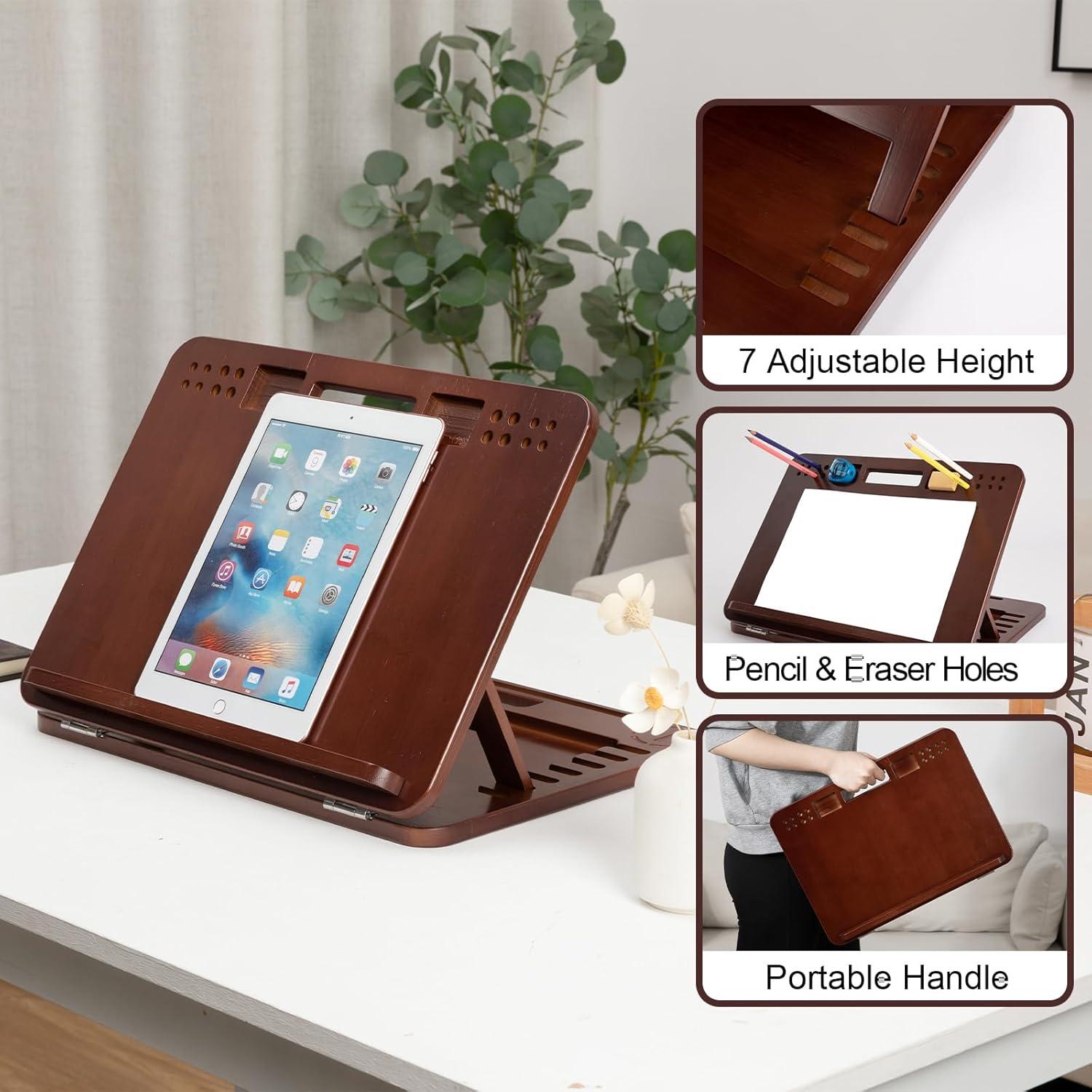 Caballete de Bambú StrongTek Ajustable 16x12" Portátil