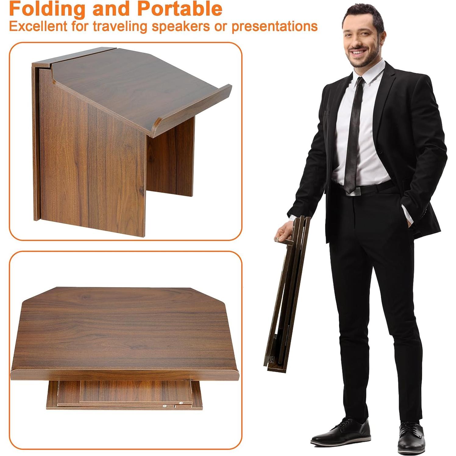 Atril de Mesa Plegable Nisorpa, Soporte Portátil para Presentaciones