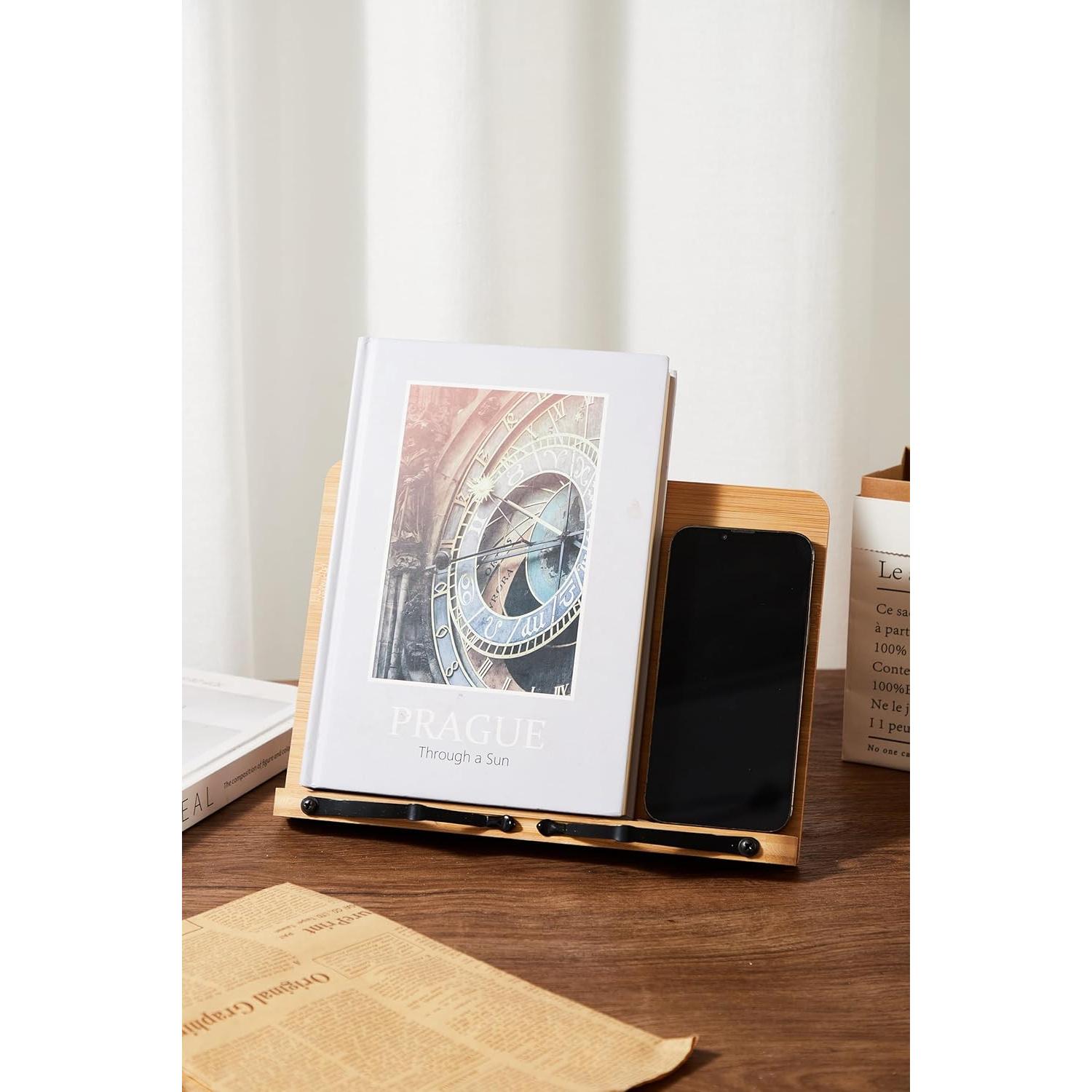 Soporte de Lectura Ajustable REEZHEE de Bambú 20x28cm