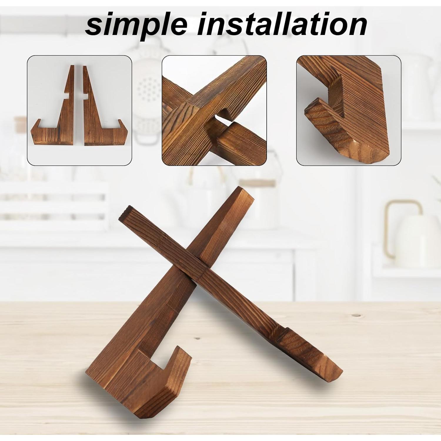 Soporte para Libros de Cocina de Madera Zxglxinyao 21.5x12.5cm