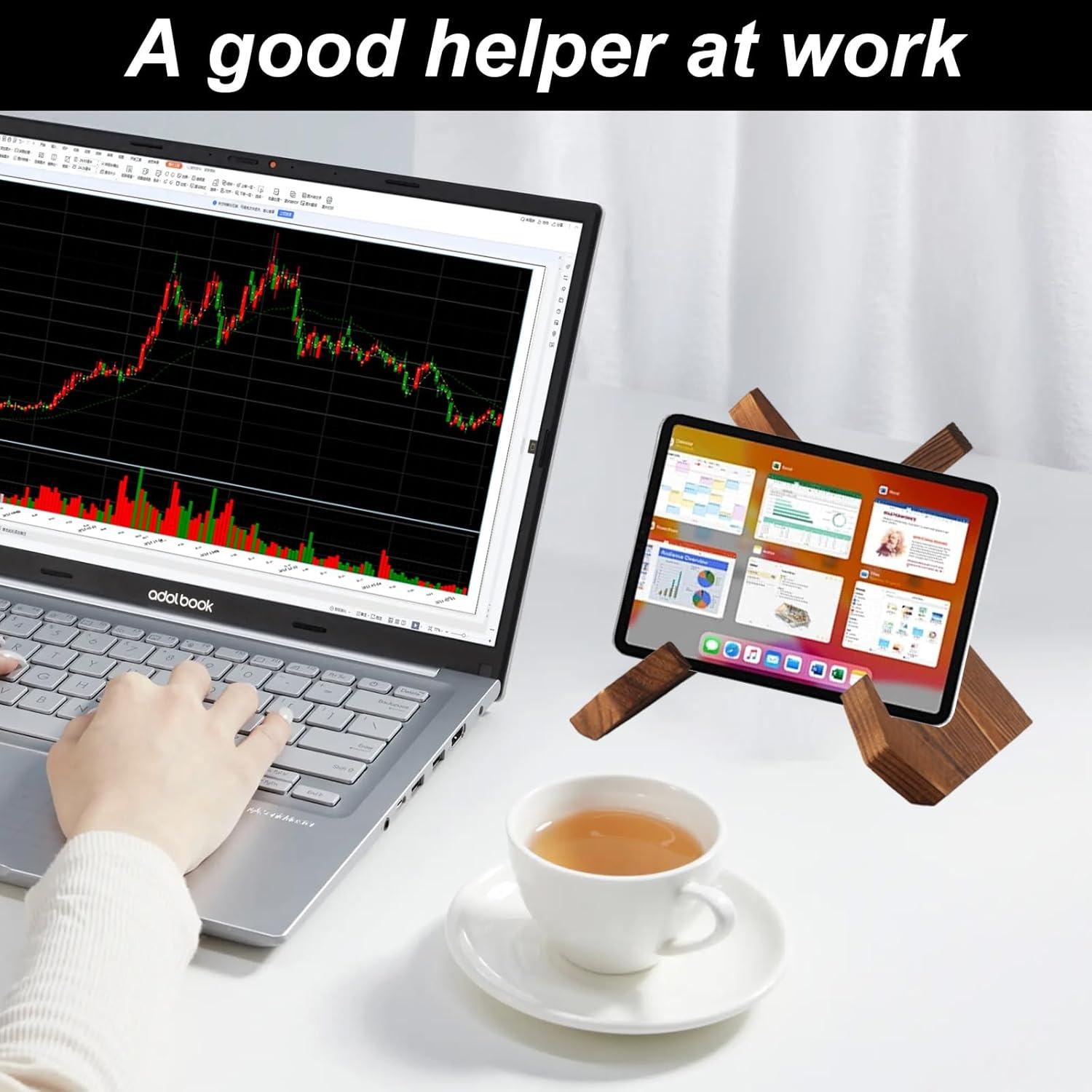 Soporte para Libros de Cocina de Madera Zxglxinyao 21.5x12.5cm