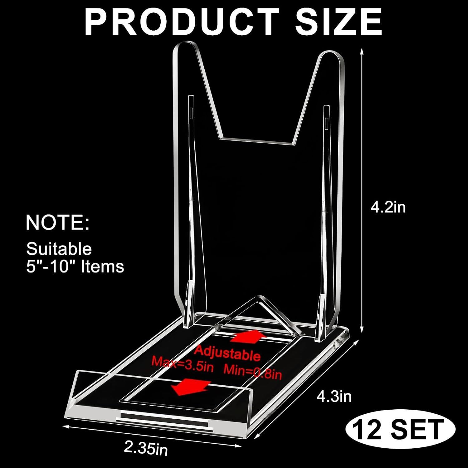 Paquete de 12 Soportes de Libro Acrílico Memorywuu 10.67 cm