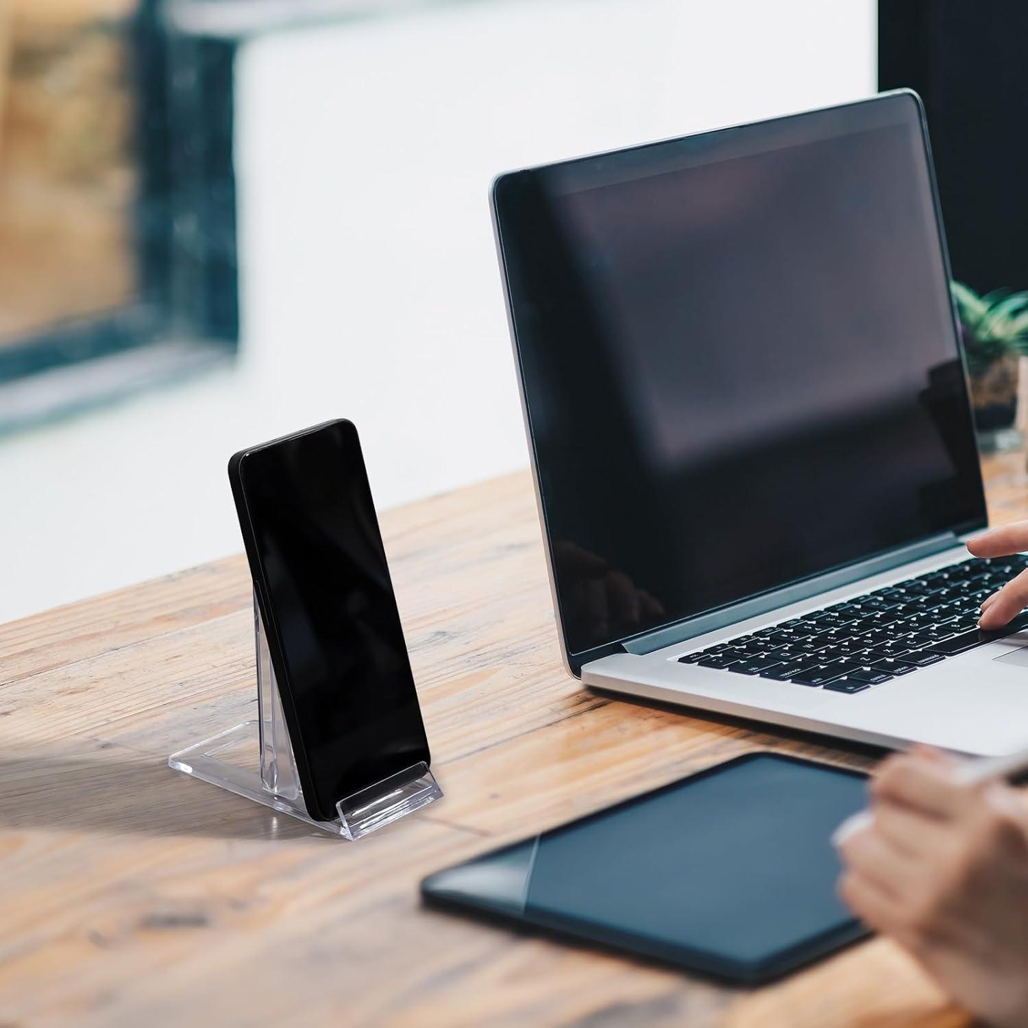 20 Soportes de Libro Acrílico Ajustables para Exhibición