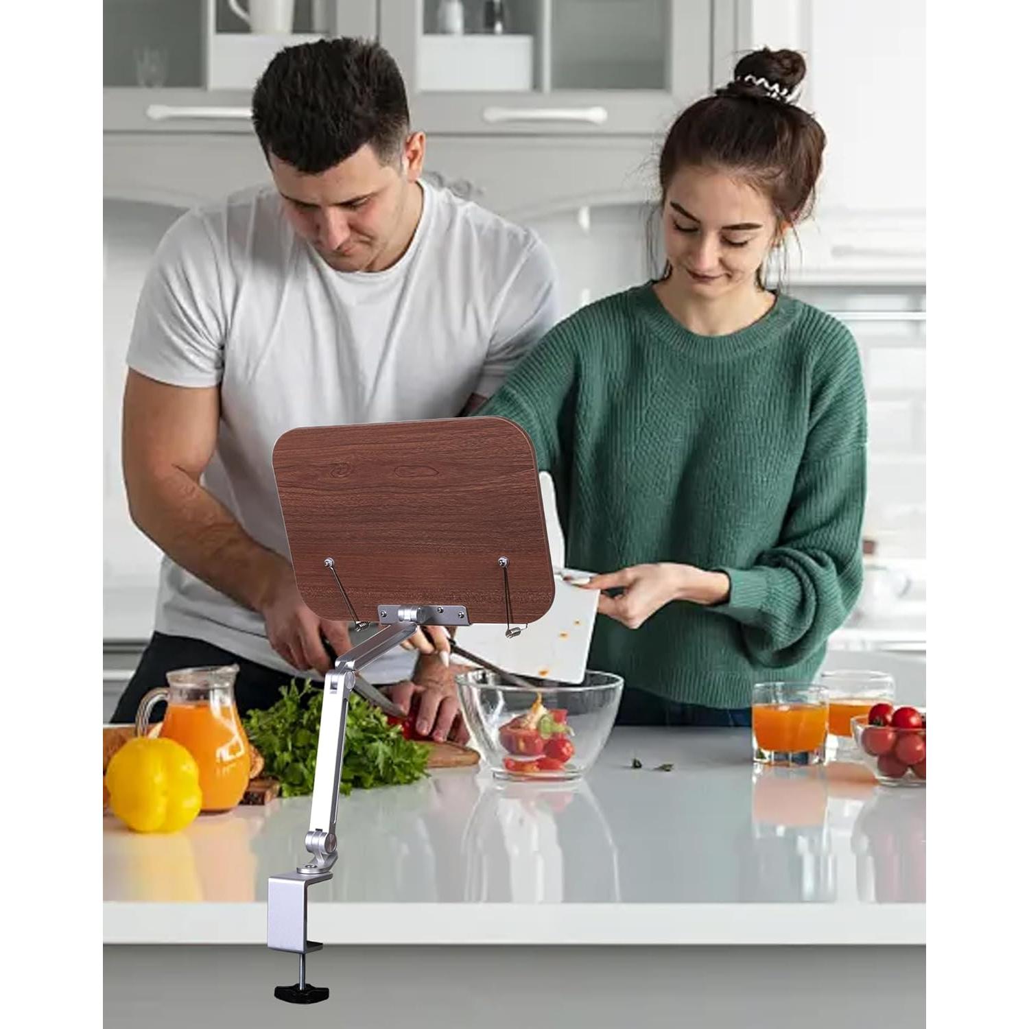 Soporte de Libro Ajustable ASIEIT de Madera y Aluminio