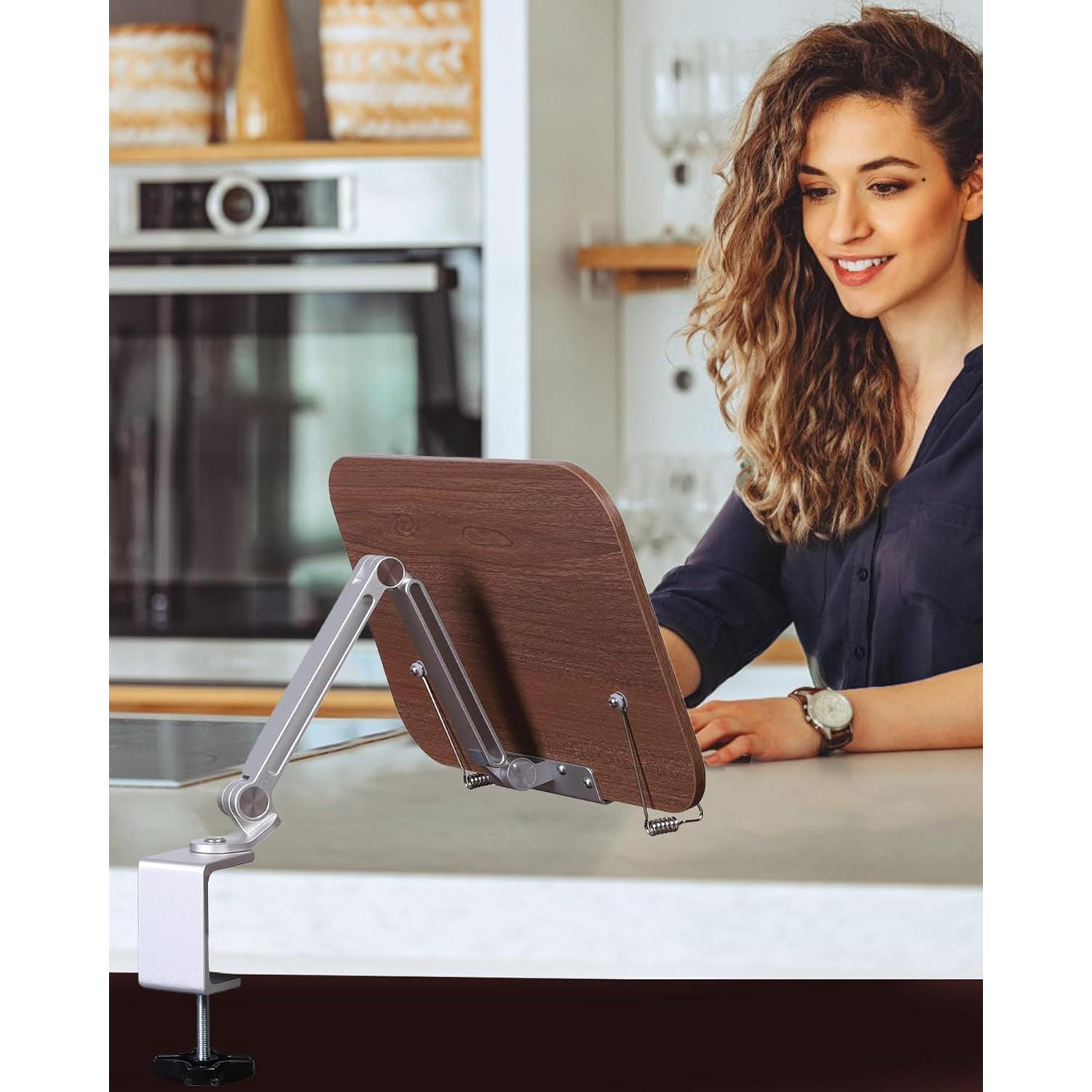 Soporte de Libro Ajustable ASIEIT de Madera y Aluminio