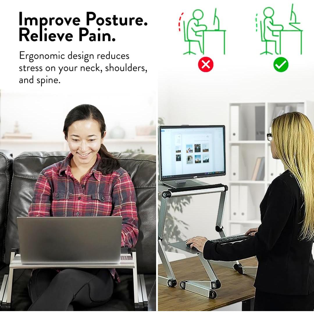 Soporte de Libro Ajustable Uncaged Ergonomics Plata 56x28cm