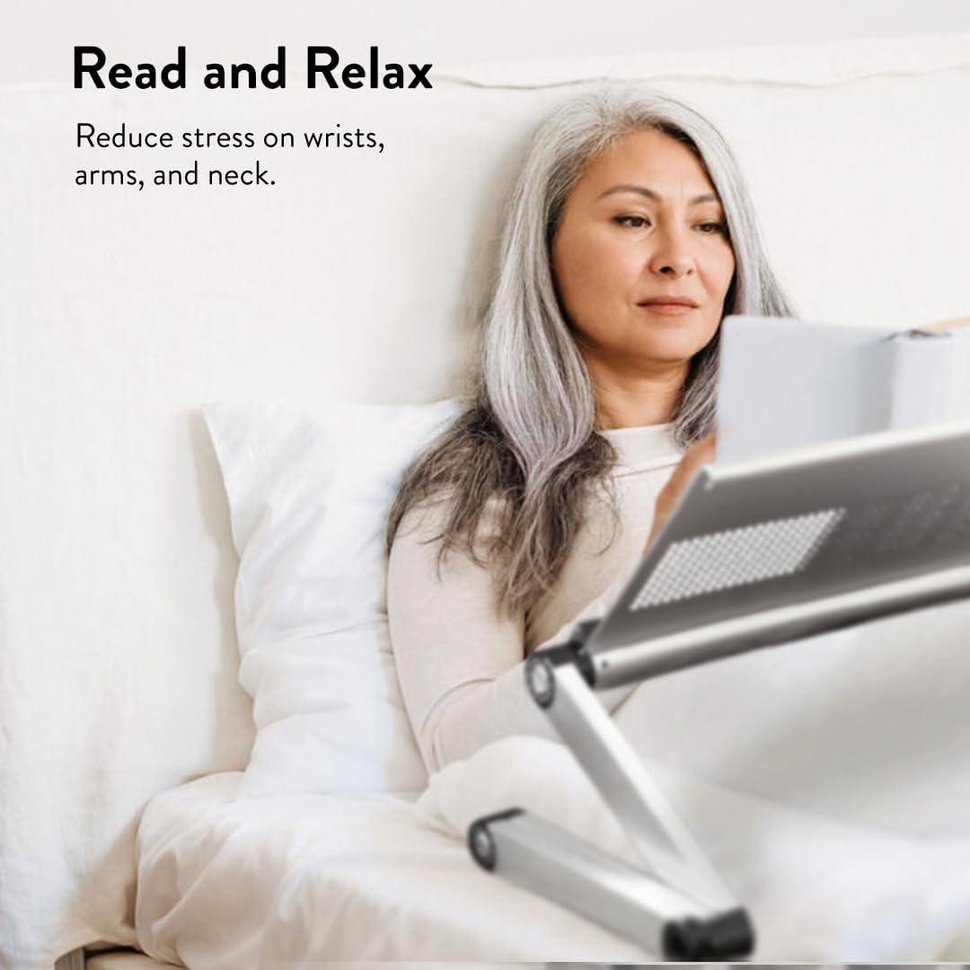 Soporte de Libro Ajustable Uncaged Ergonomics Plata 56x28cm