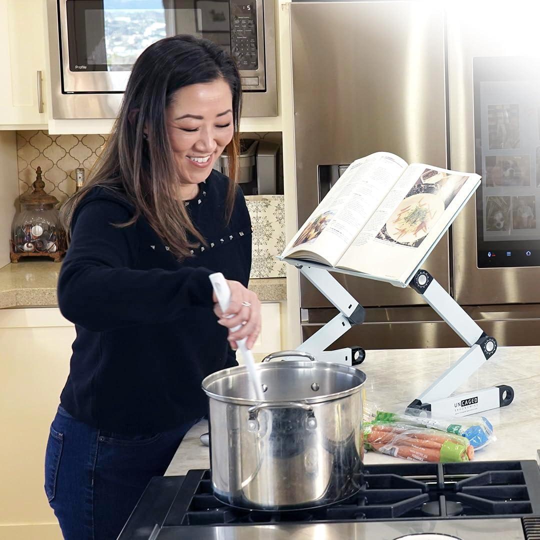 Soporte de Libro Ajustable Uncaged Ergonomics Plata 56x28cm